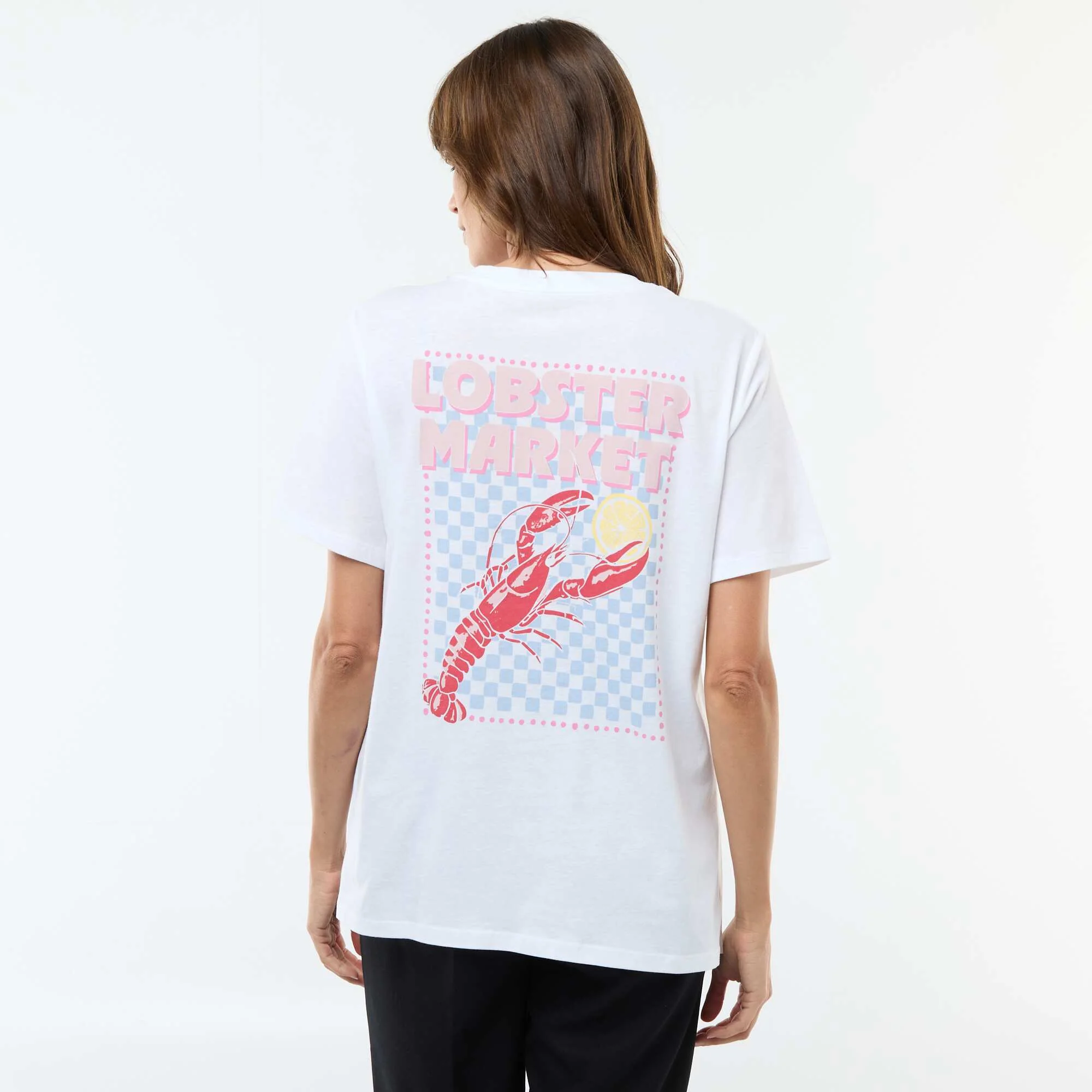 Printed Short-Sleeved Nursing T-Shirt WHITE - Image 4