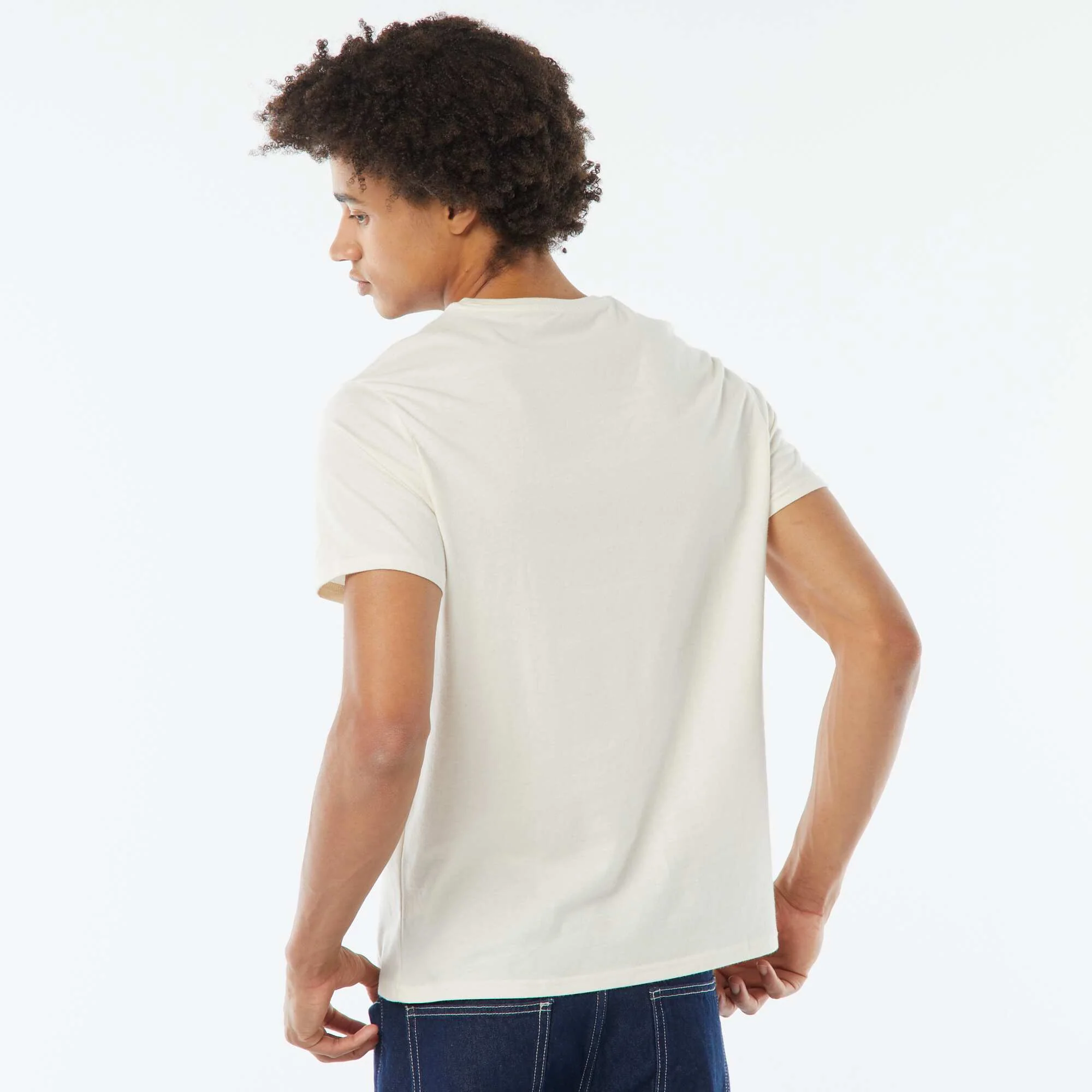Printed short-sleeved T-shirt WHITE - Image 3