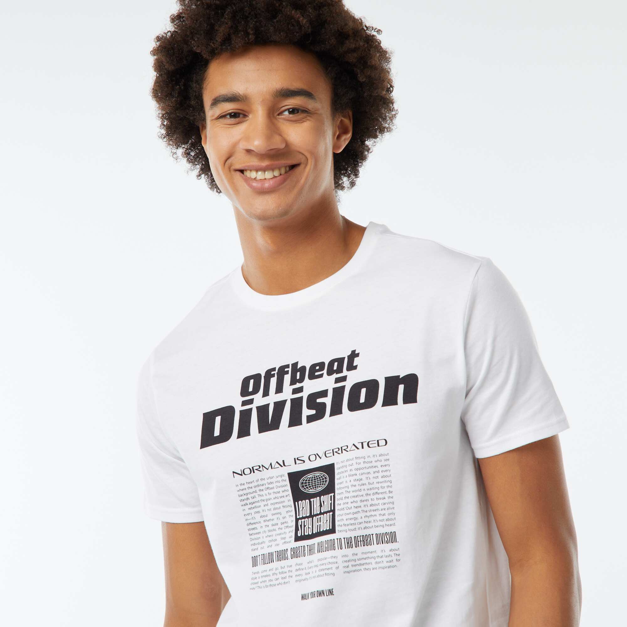 Printed short-sleeved T-shirt WHITE - Image 3
