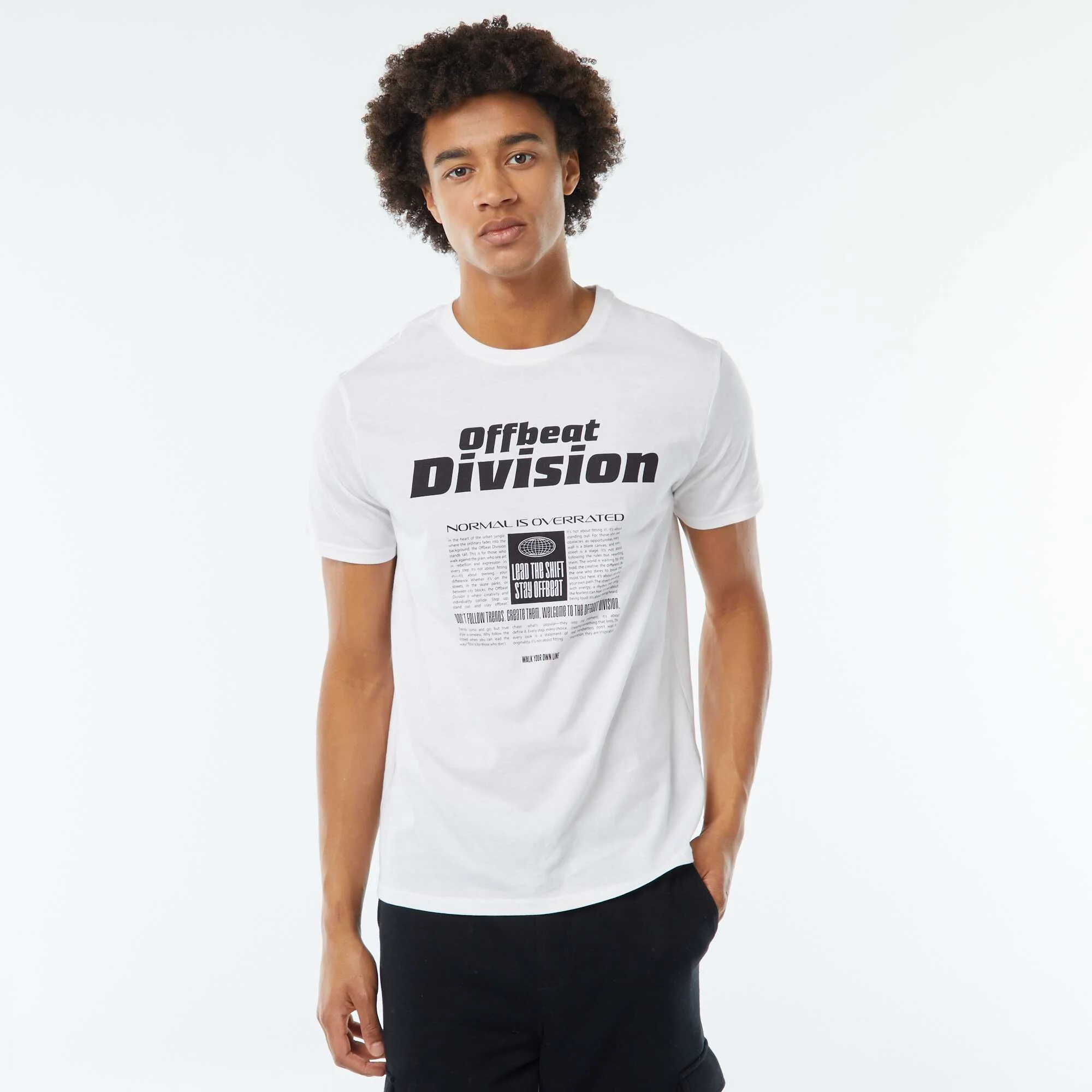 Printed short-sleeved T-shirt WHITE - Image 5