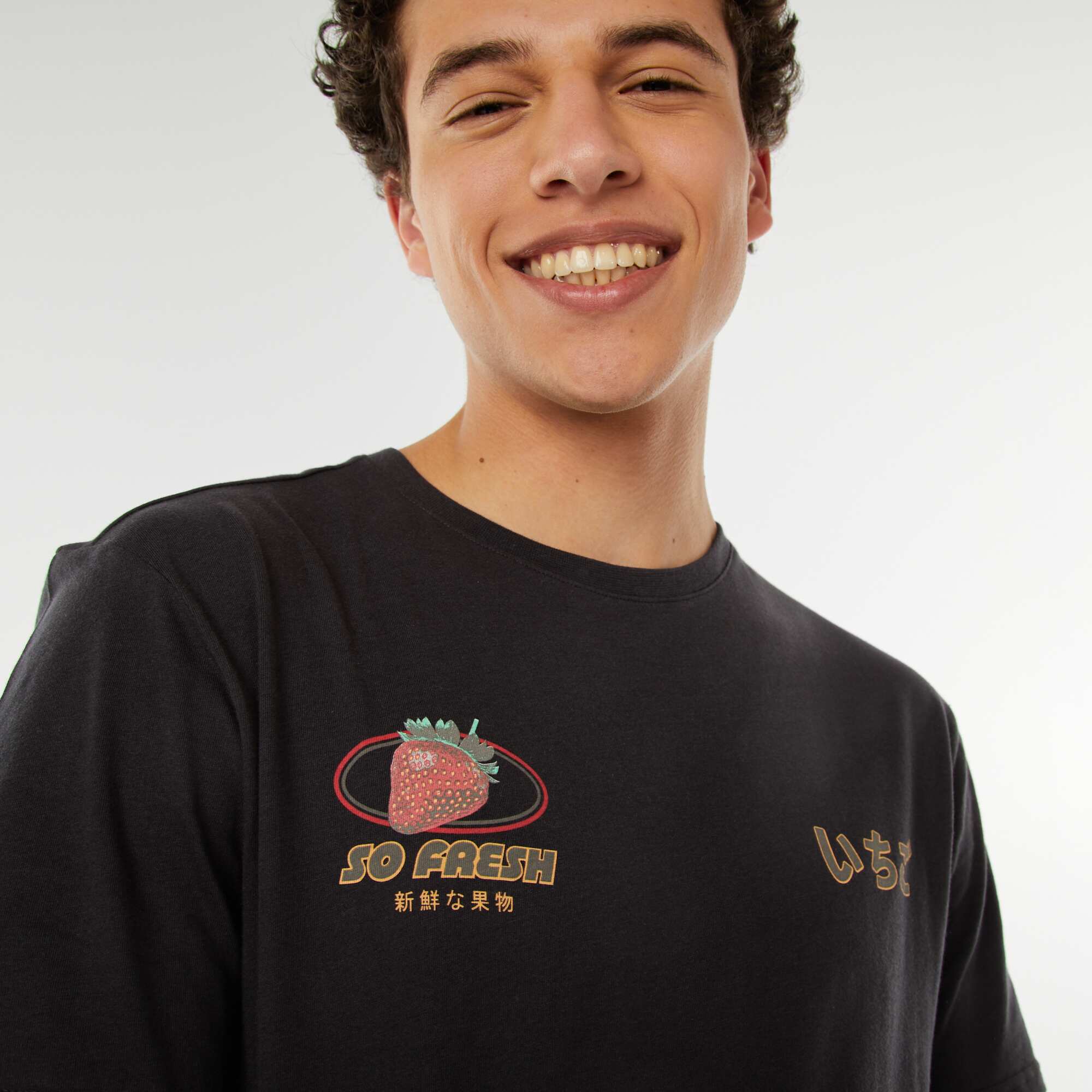 Printed slogan T-shirt GREY - Image 3