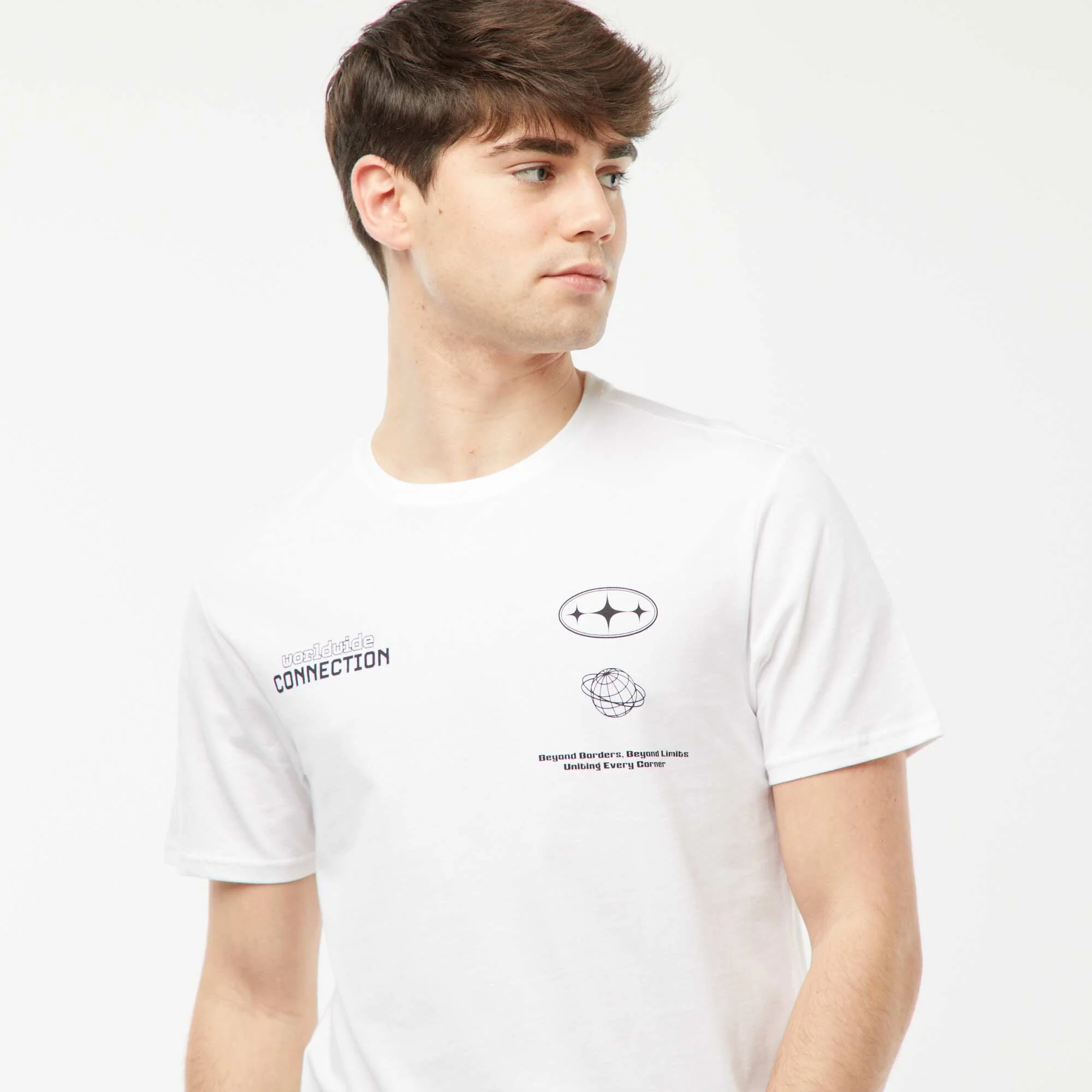 Printed slogan T-shirt WHITE - Image 4