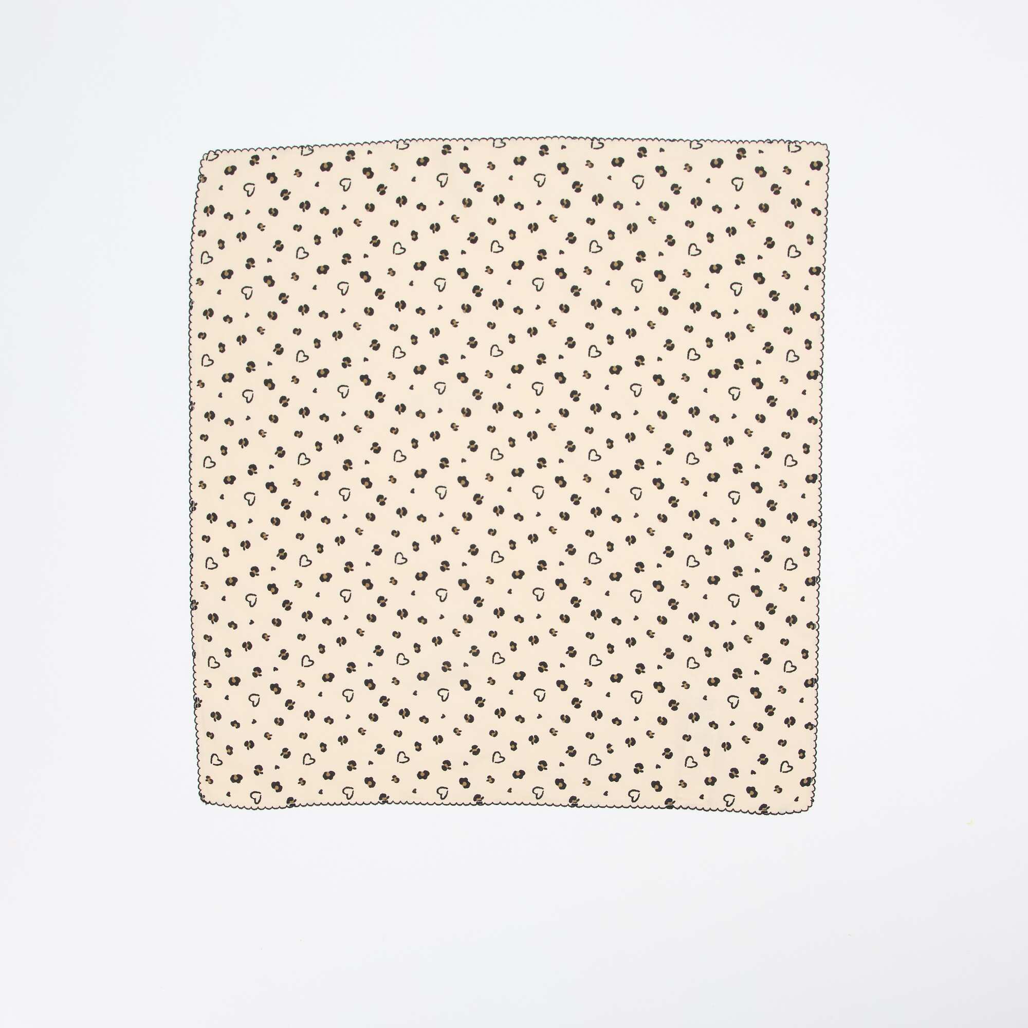 Printed Square Scarf BROWN