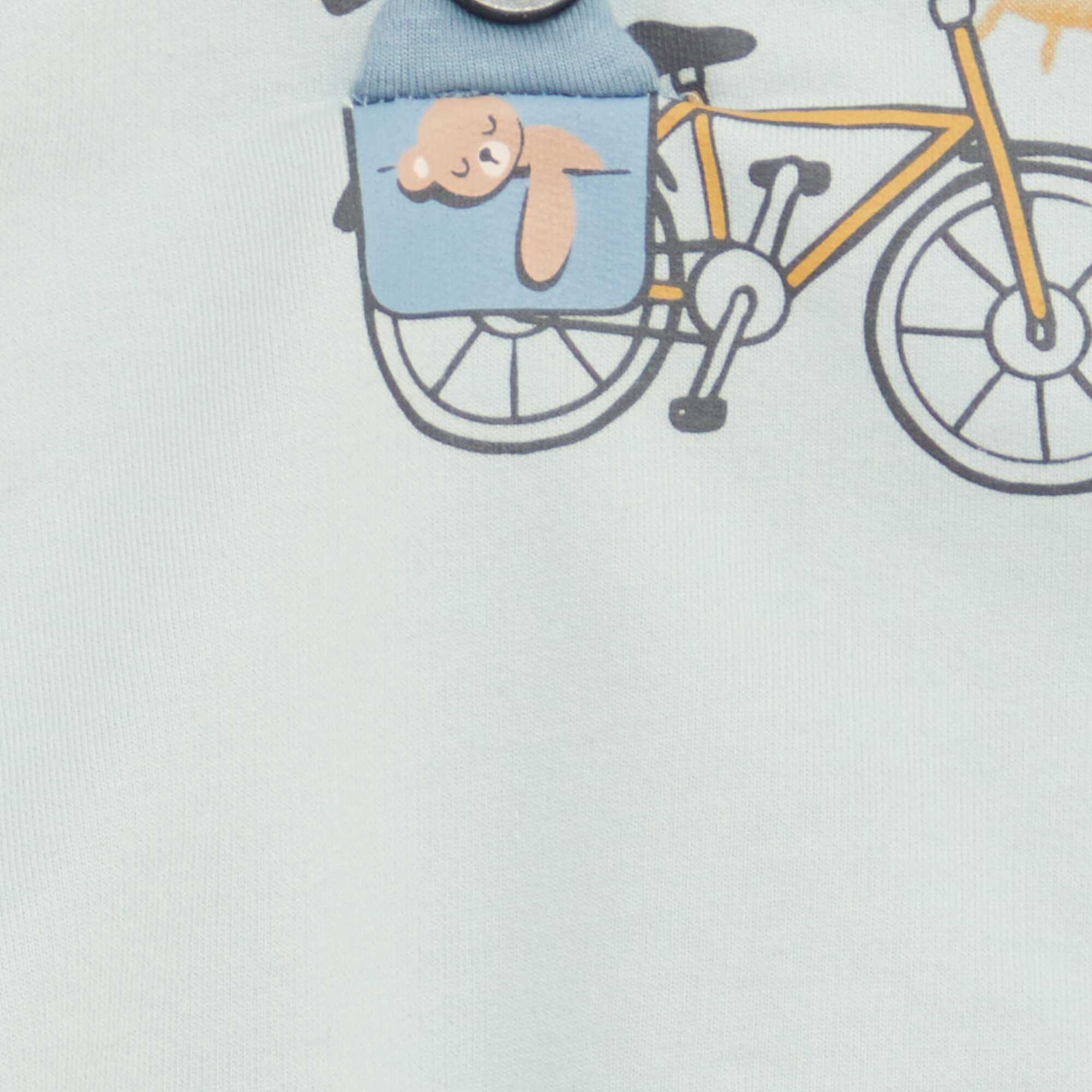 Printed sweatshirt with press-stud fastening BLUE - Image 4