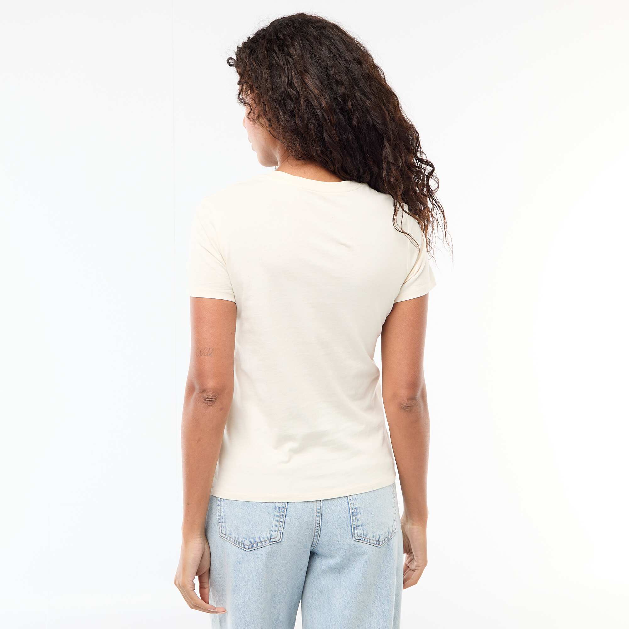 Printed T-shirt BEIGE - Image 3