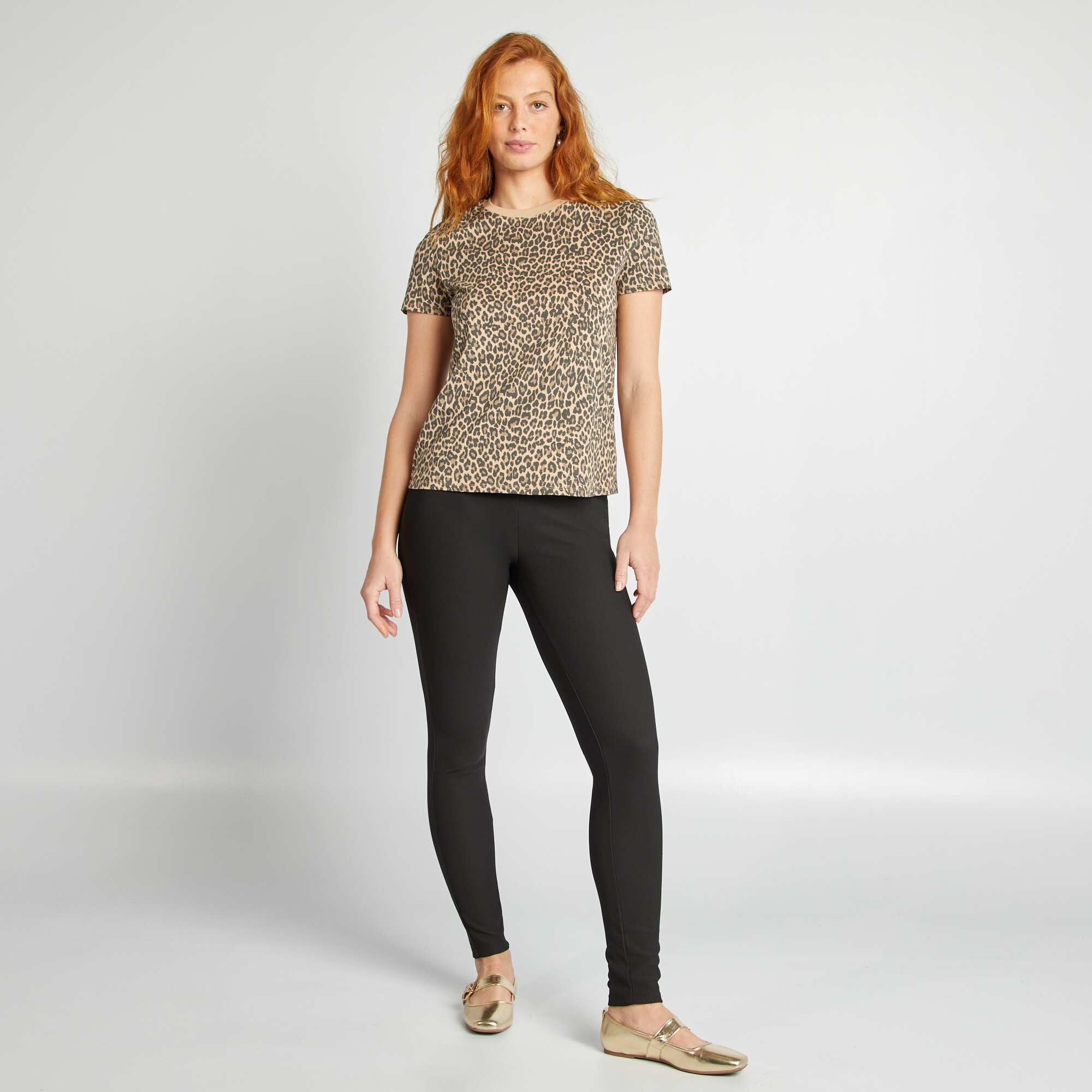 Printed T-shirt BEIGE - Image 2