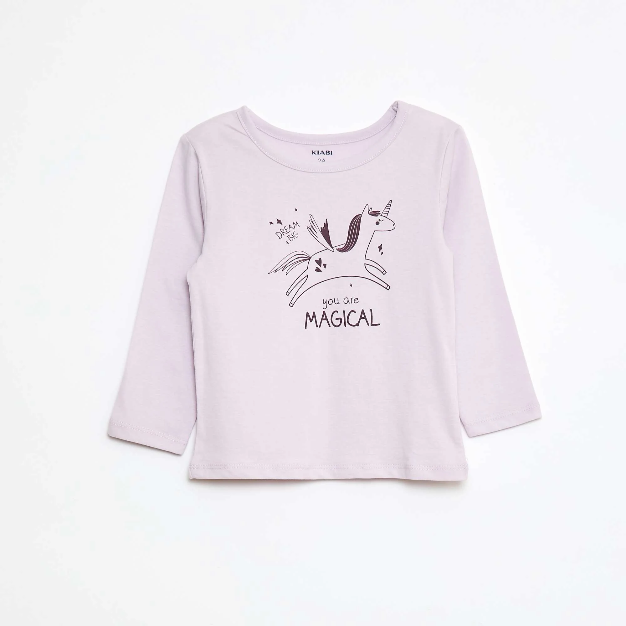 Printed T-shirt + Leggings Pyjama Set - 2 pieces PURPLE - Image 3
