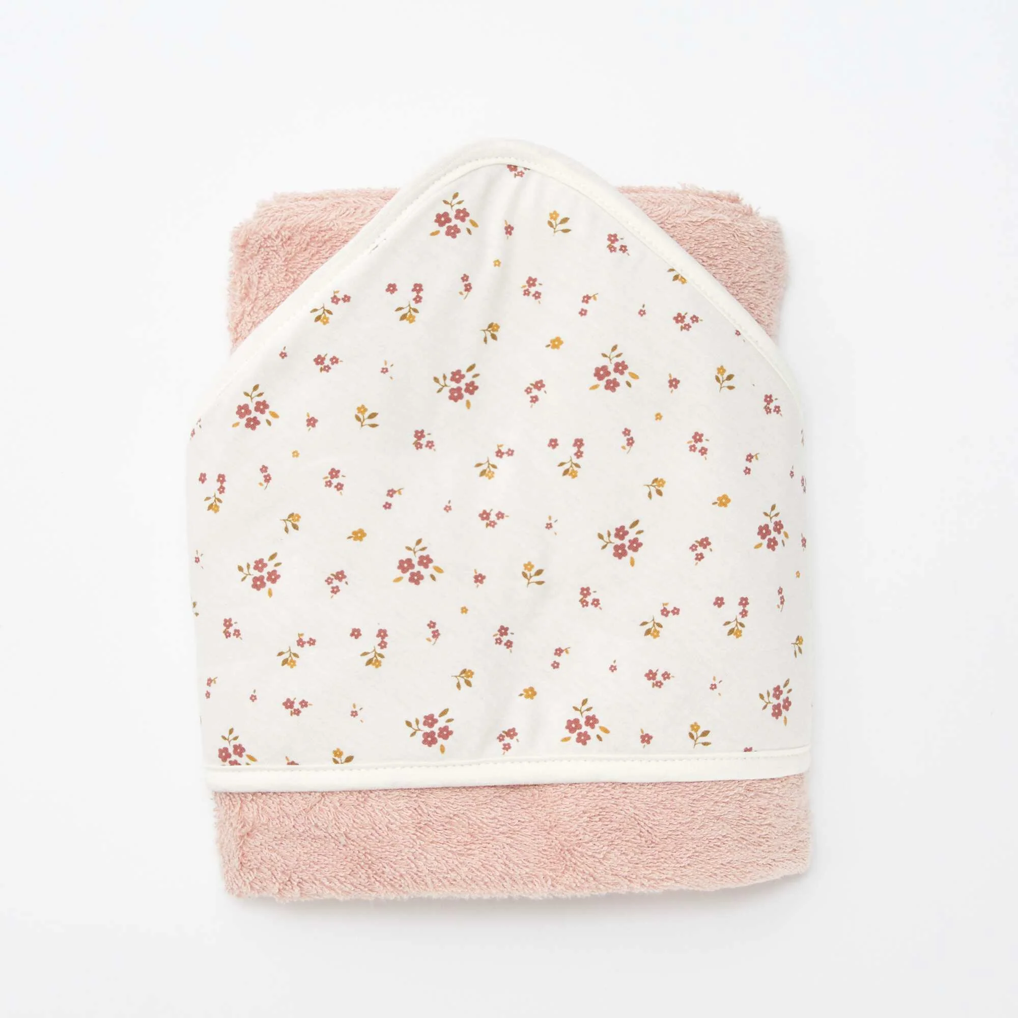 Printed terrycloth hooded towel - 75 x 75 cm WHITE - Image 2