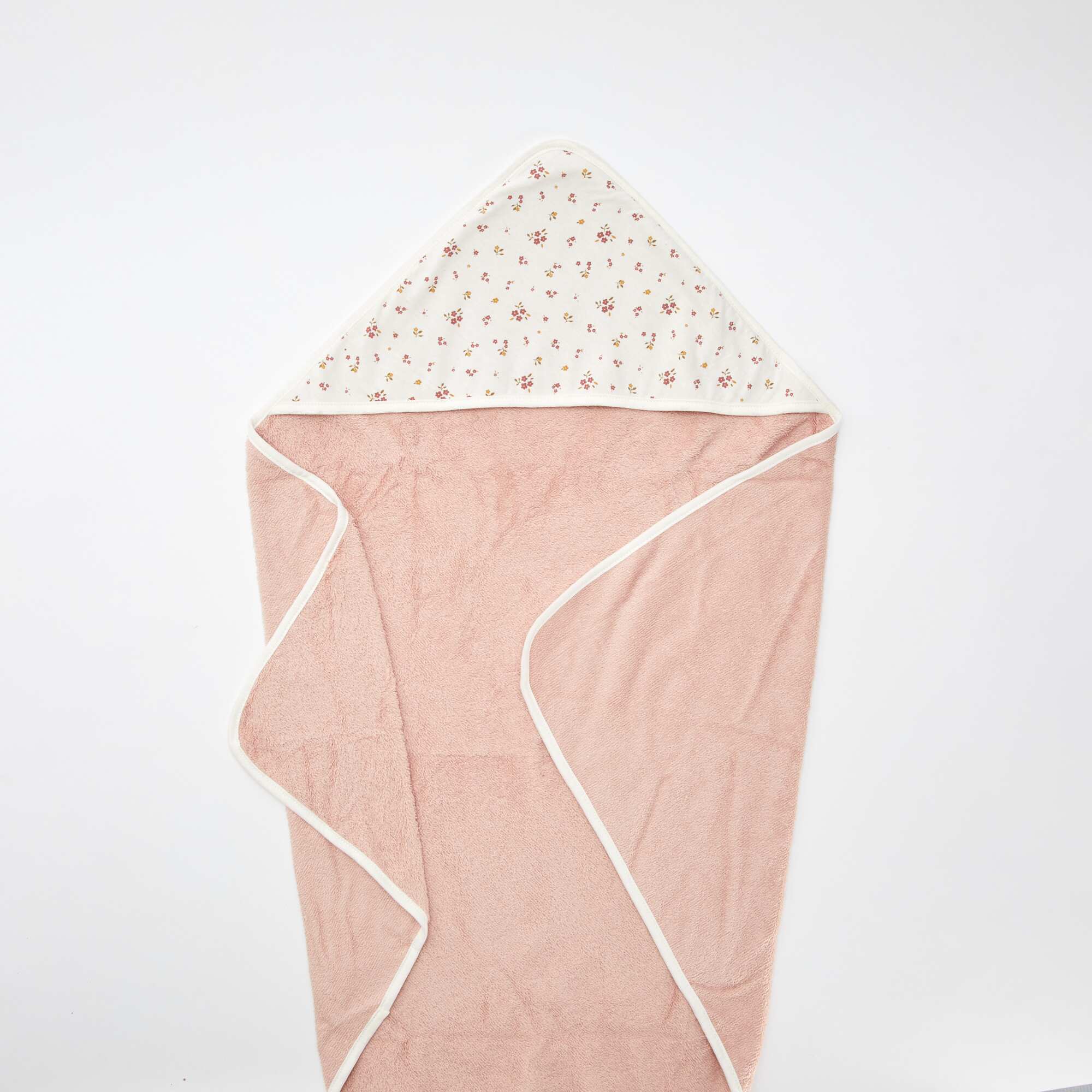 Printed terrycloth hooded towel - 75 x 75 cm WHITE - Image 3