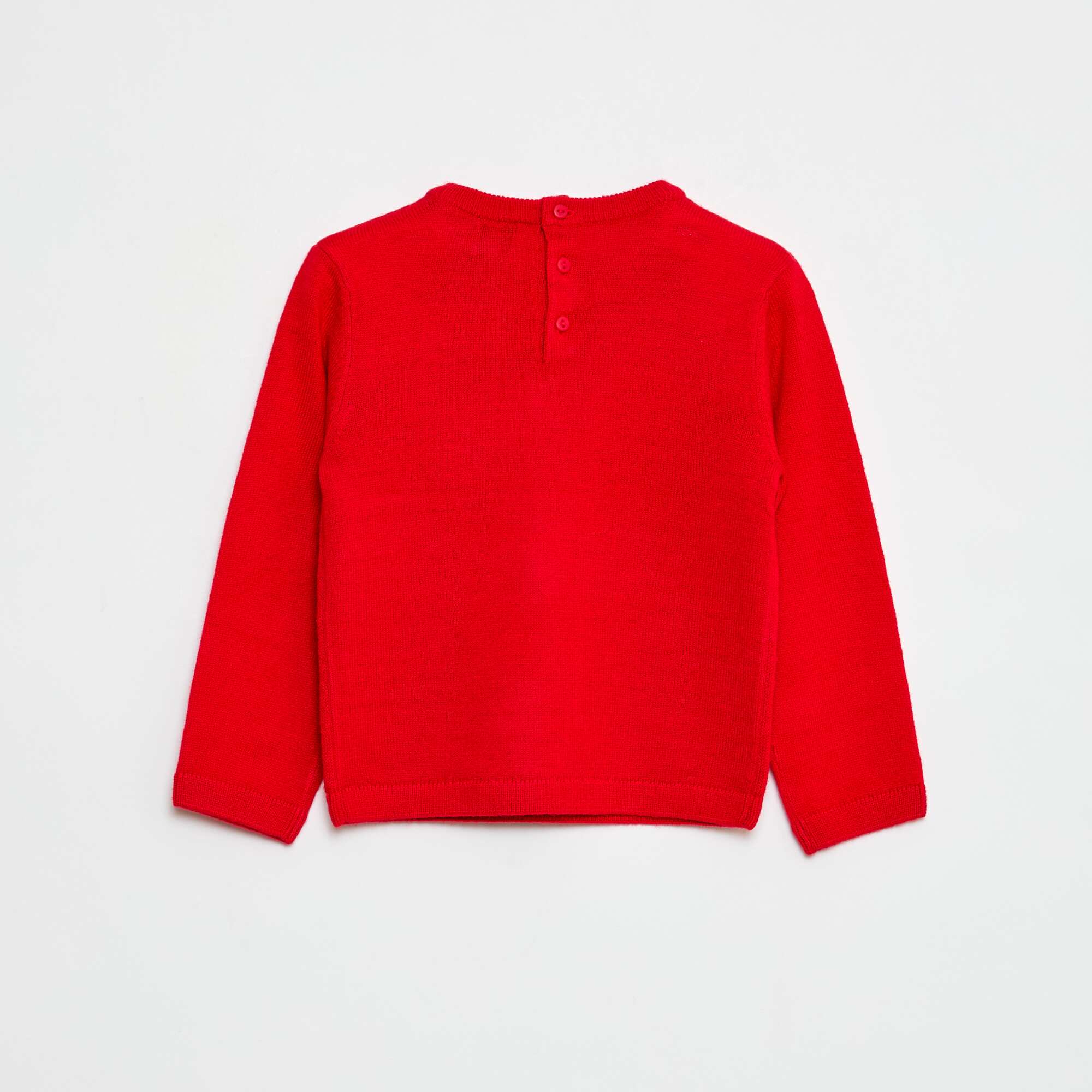 Printed Ugly Christmas Sweater RED - Image 3