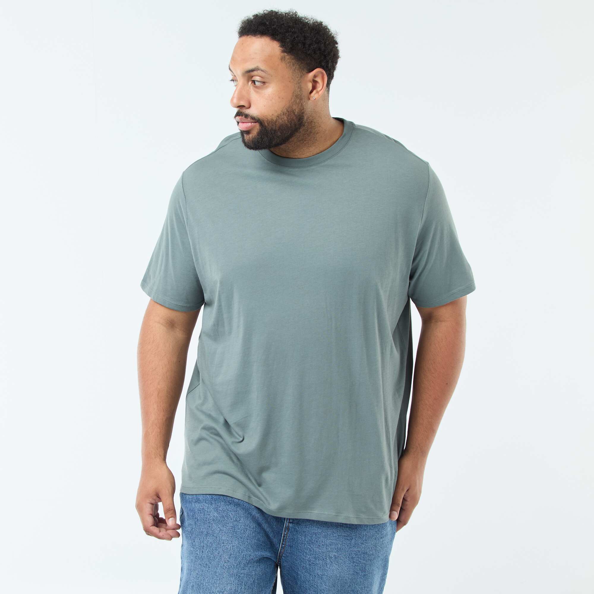 Pure cotton T-shirt GREEN - Image 4