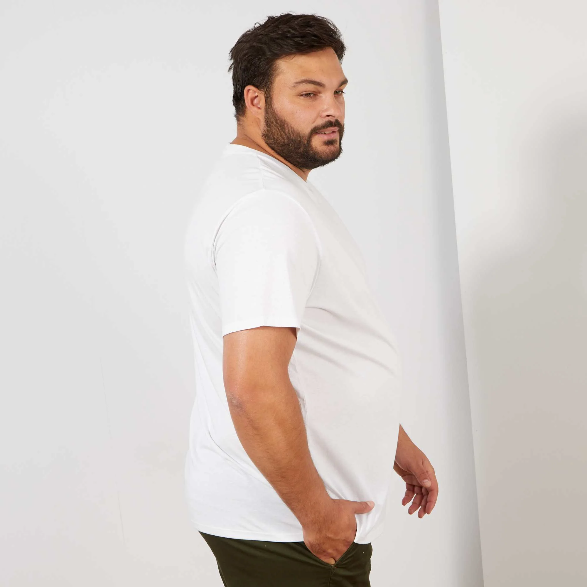 Pure cotton T-shirt White - Image 6