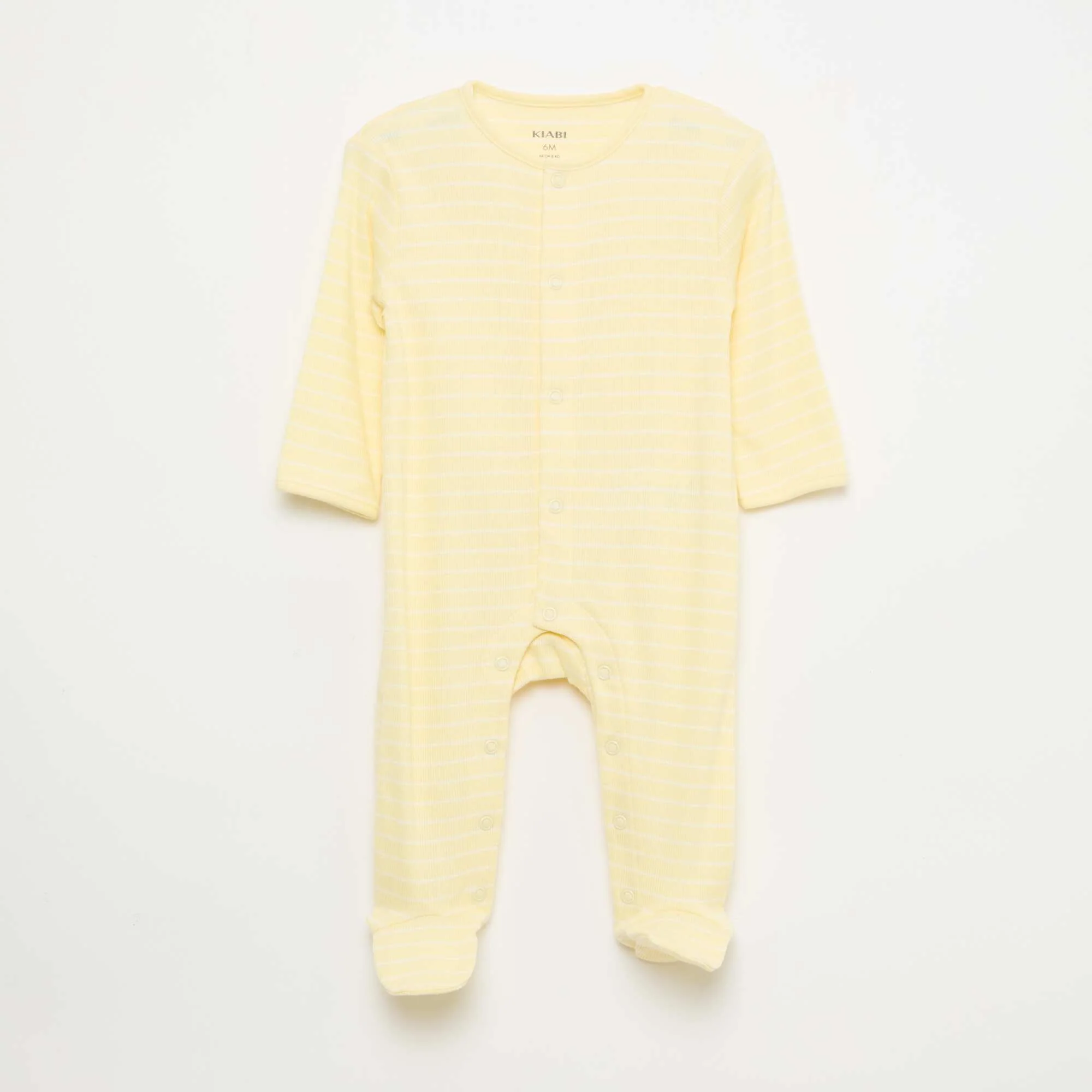Pyjama Sleepsuit Set with Feet WHITE - Image 2