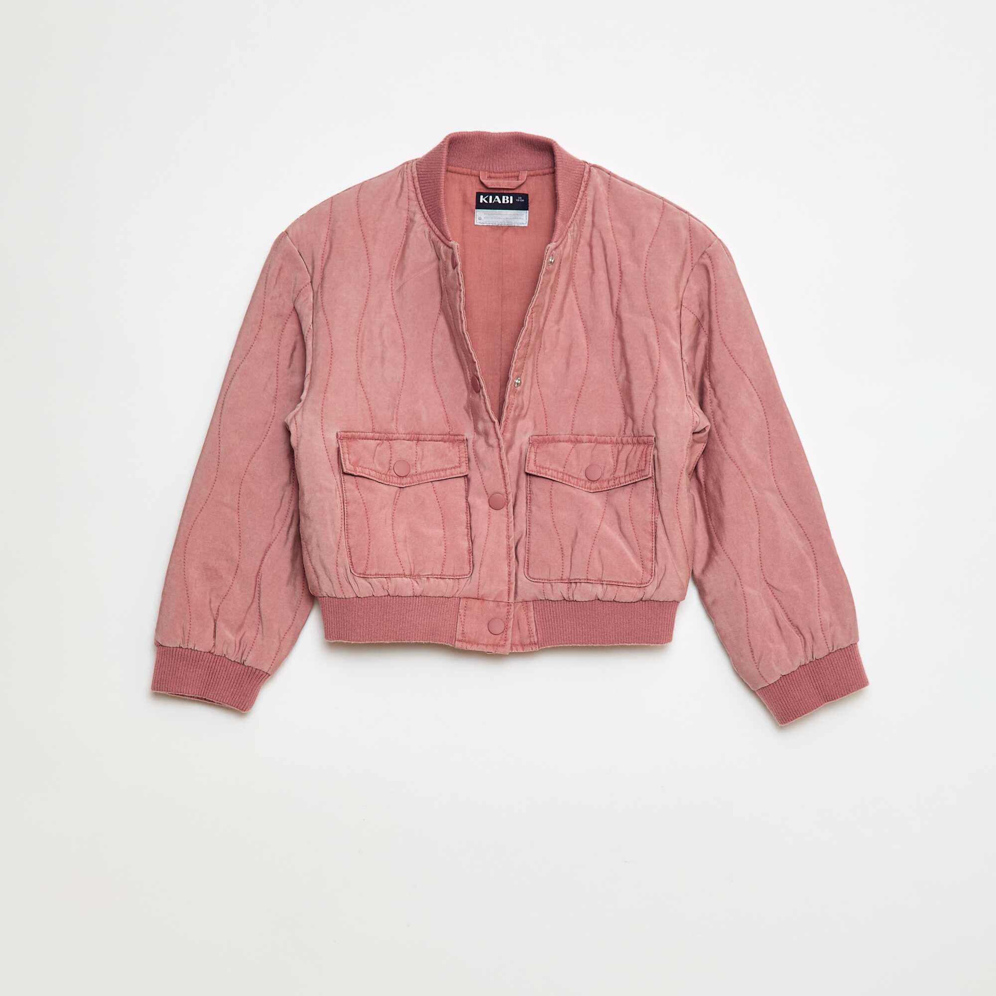 Quilted cotton jacket PINK - Image 3