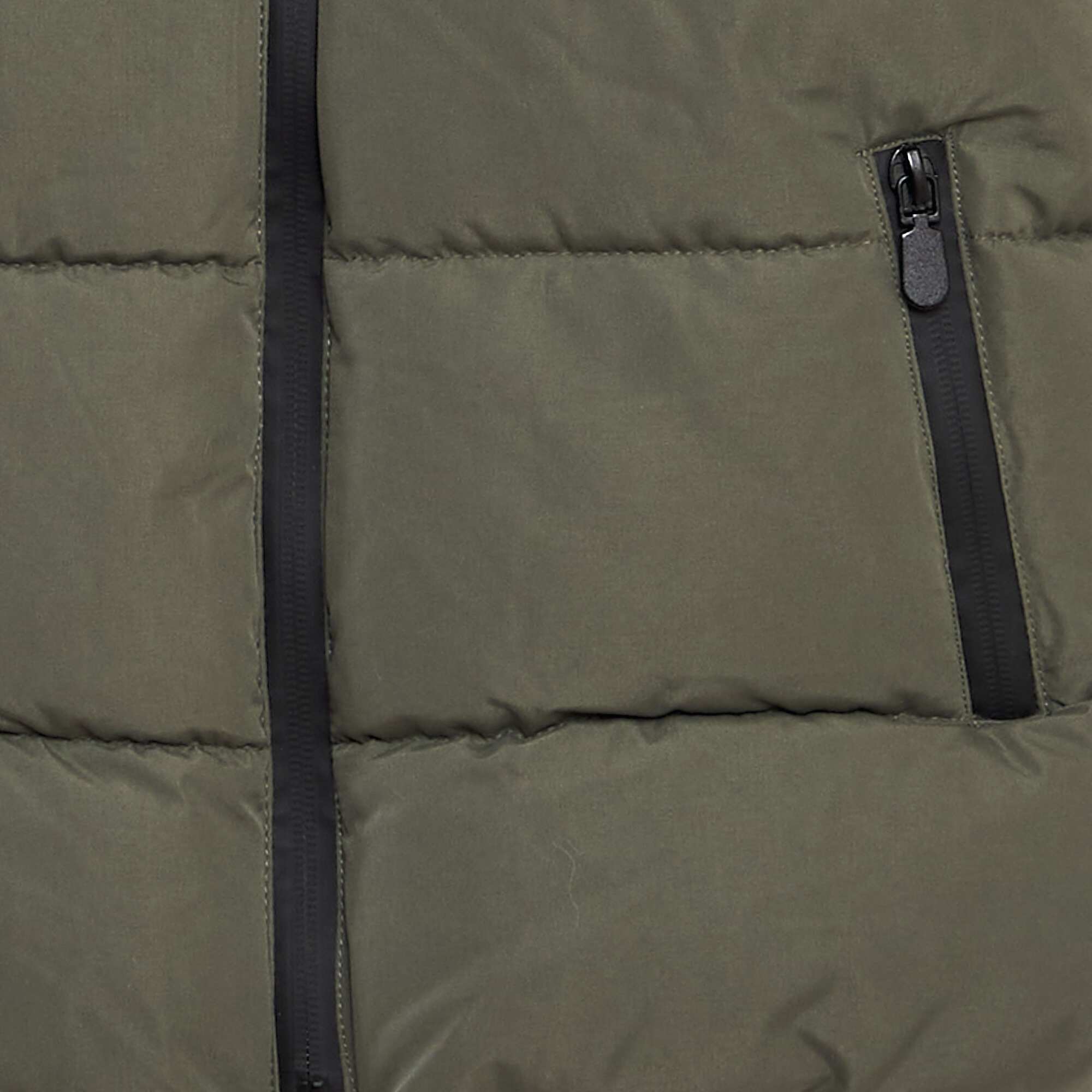 Quilted padded jacket with fleece lining GREEN - Image 3