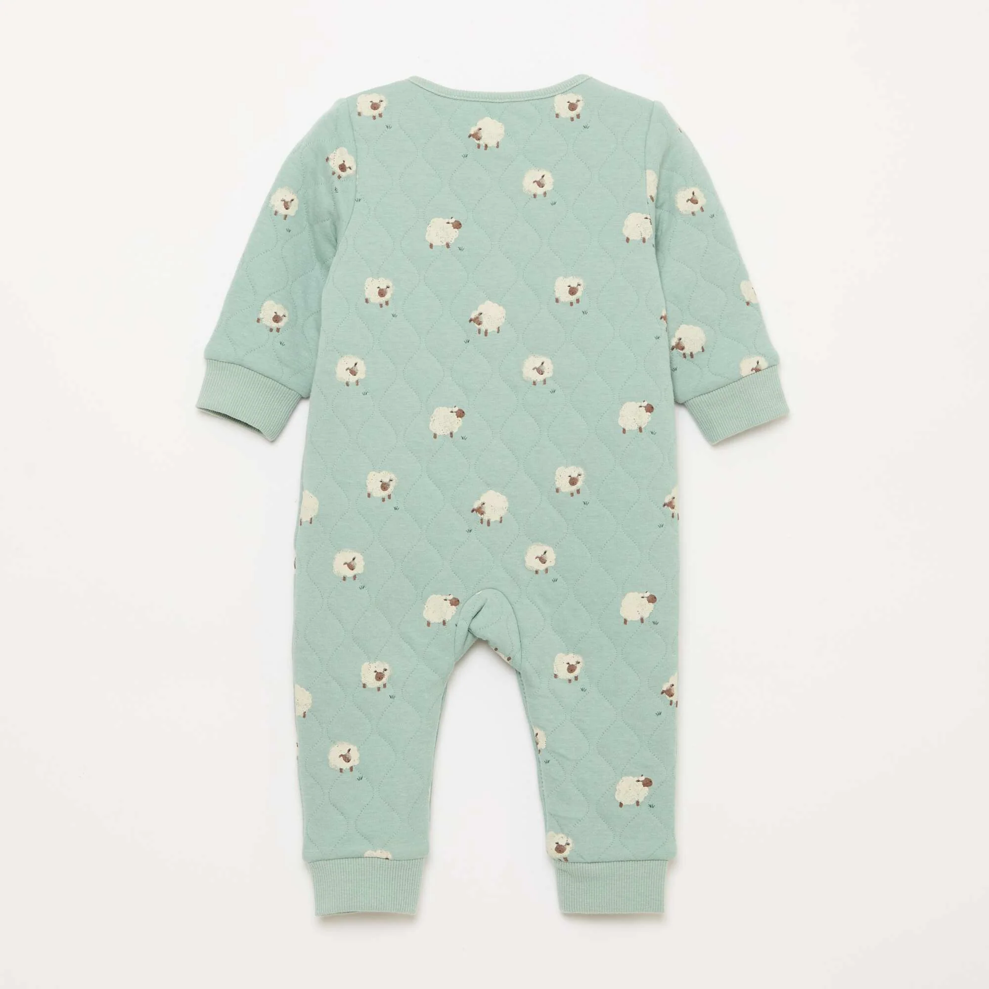 Quilted Sleeper Without Feet BLUE - Image 4