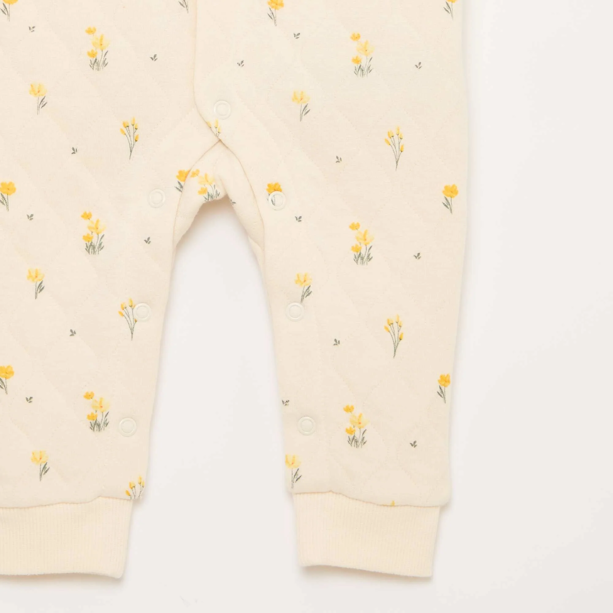 Quilted Sleeper Without Feet WHITE - Image 3