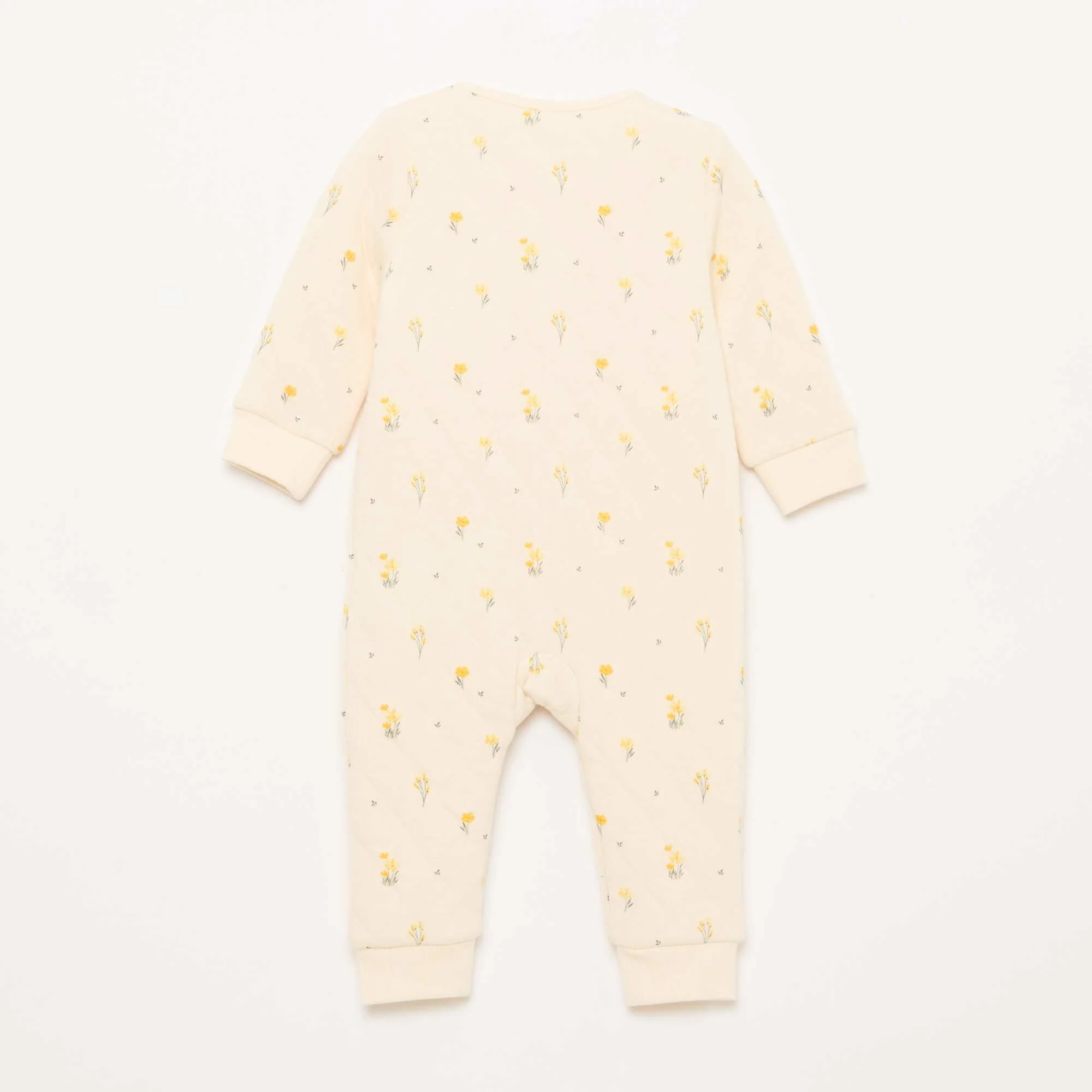 Quilted Sleeper Without Feet WHITE - Image 4