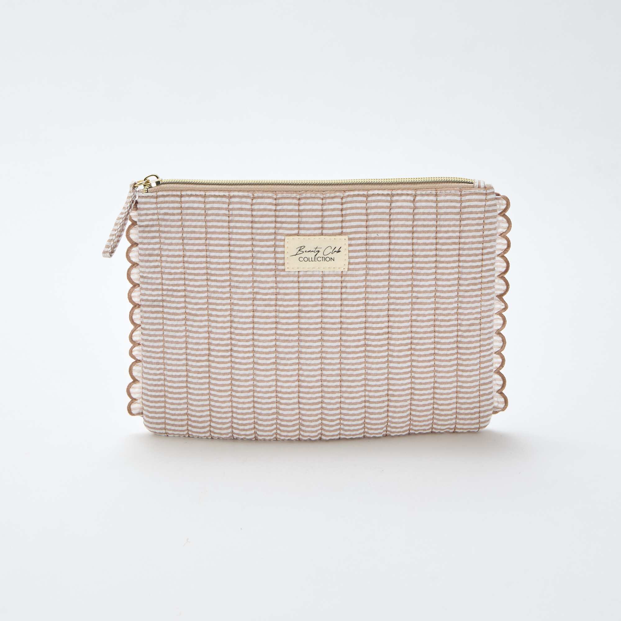 Quilted Storage Pouch BROWN