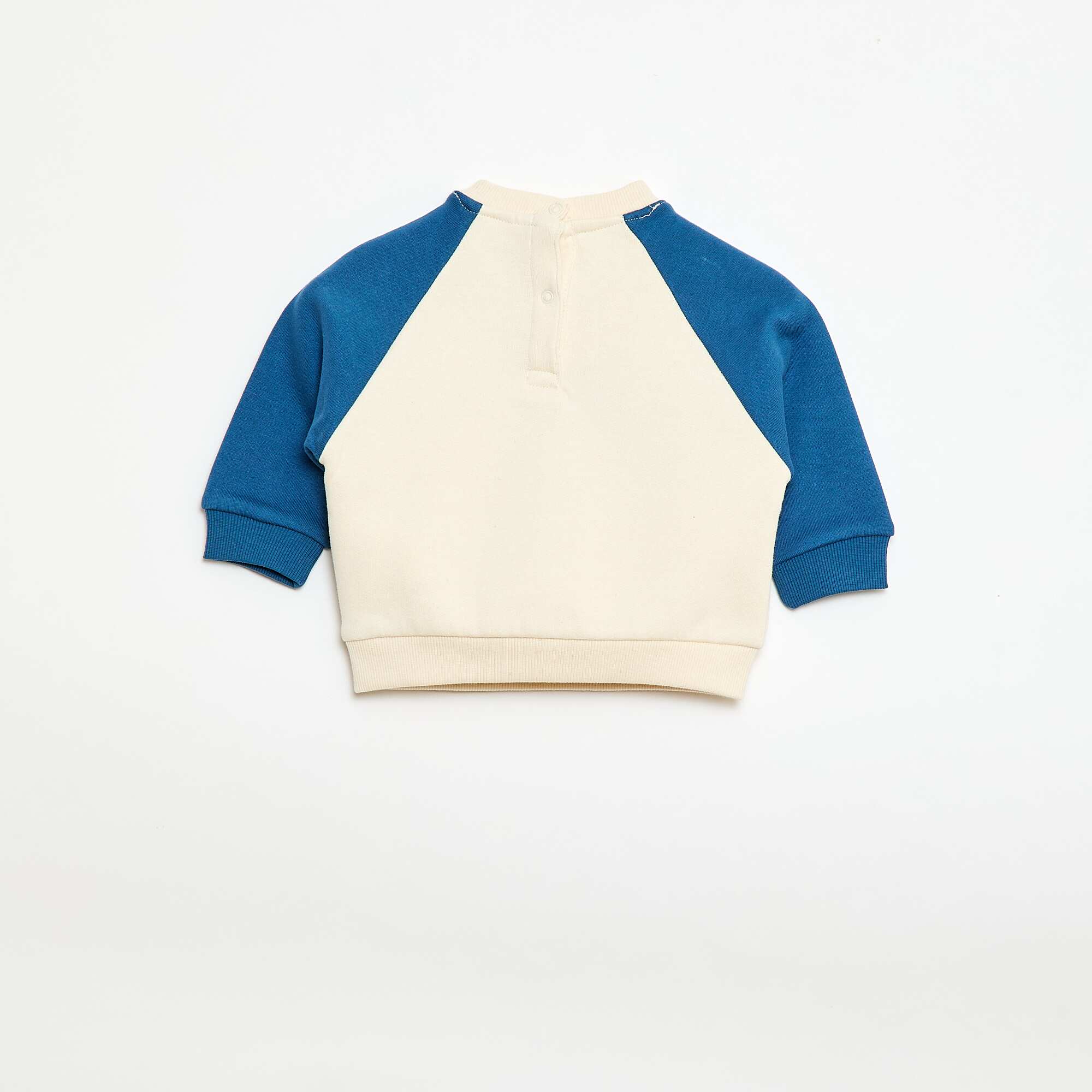 Raglan Sleeve Fleece Sweatshirt BEIGE - Image 5