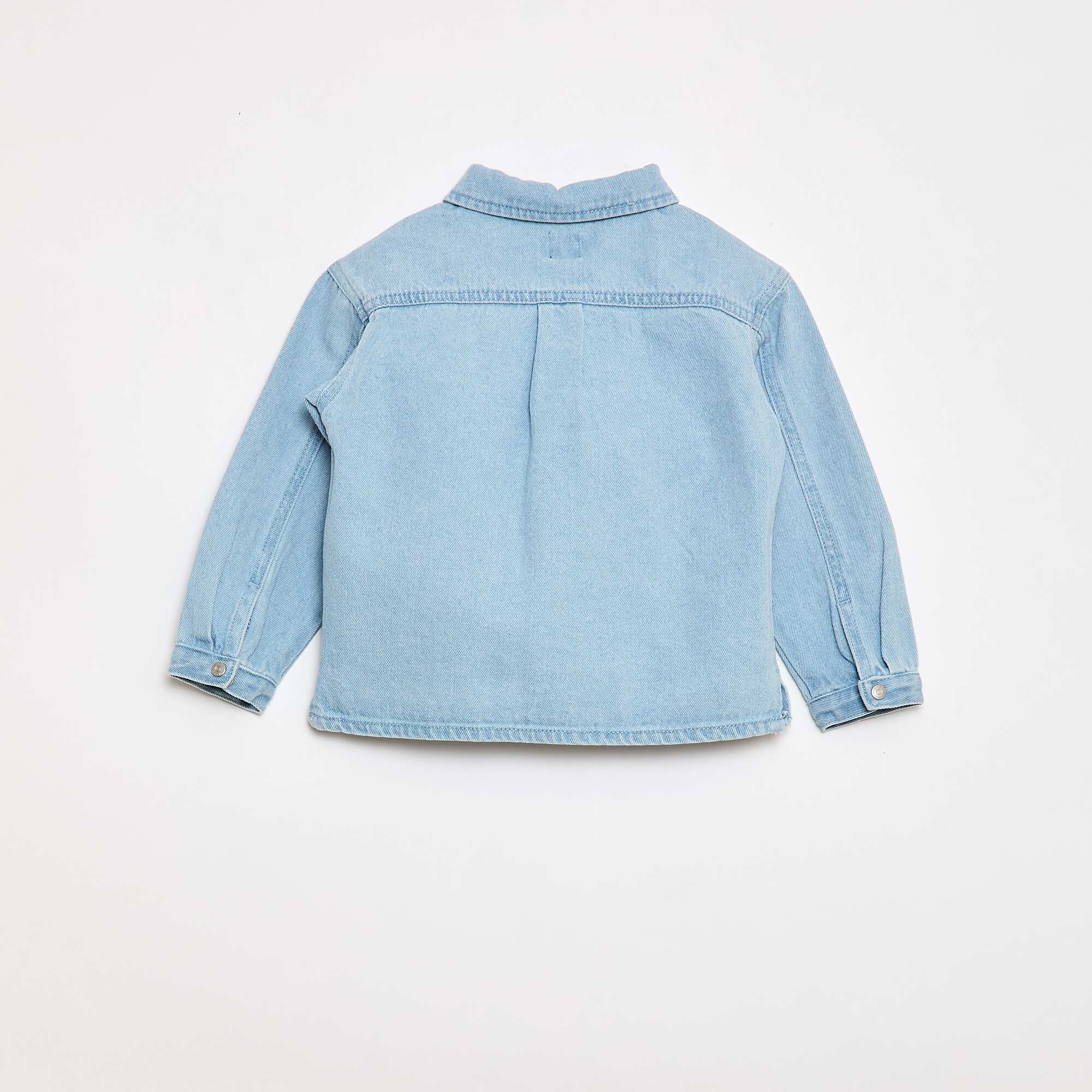 Regular Fit Denim Shirt in Cotton BLUE - Image 2