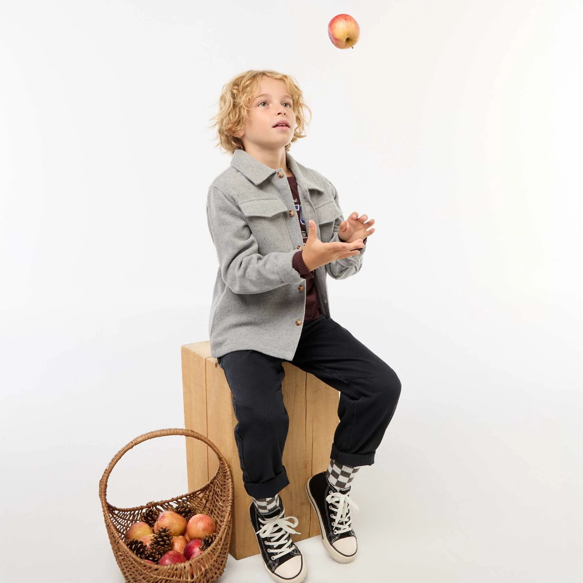 Regular Fit Flannel Overshirt GREY - Image 3