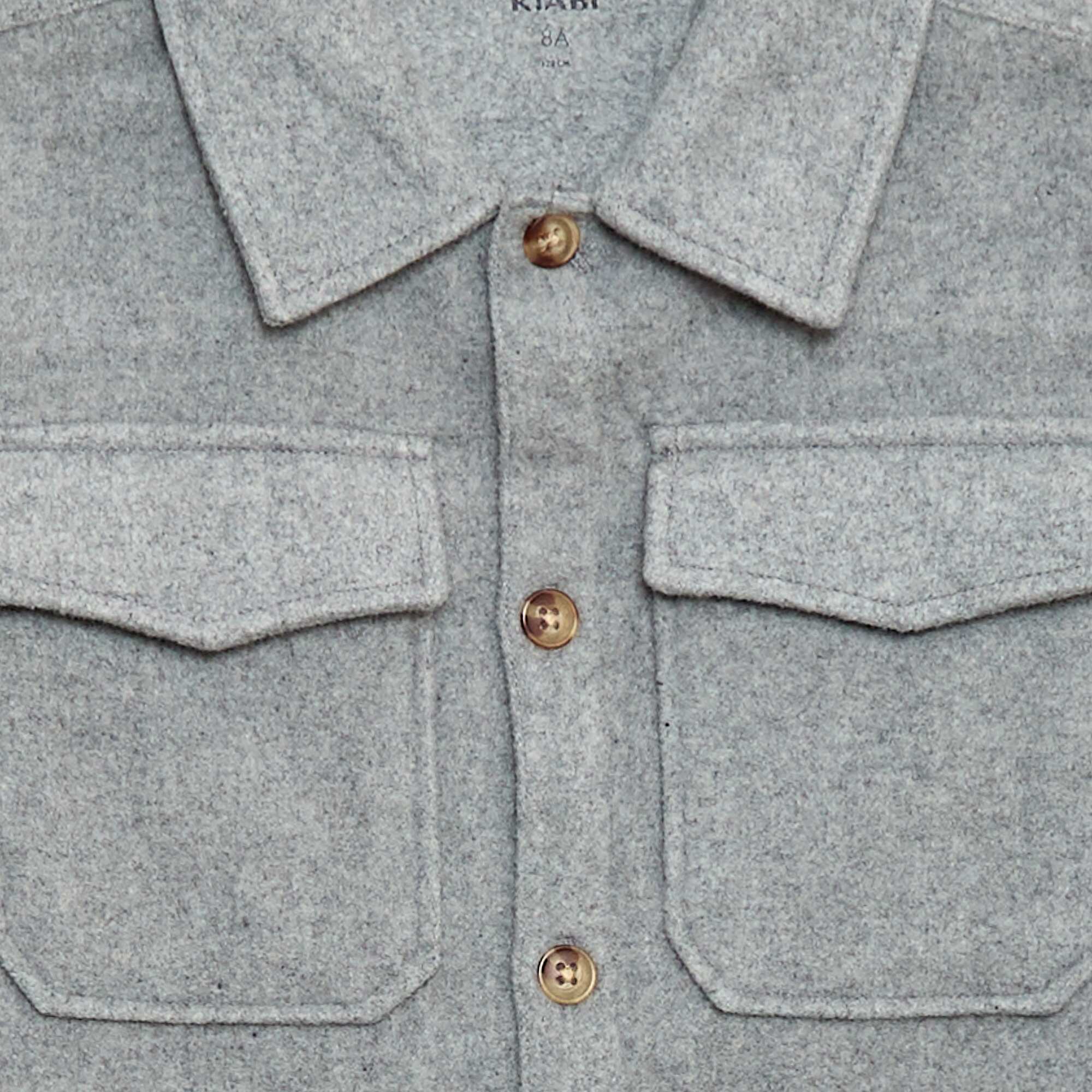 Regular Fit Flannel Overshirt GREY - Image 6