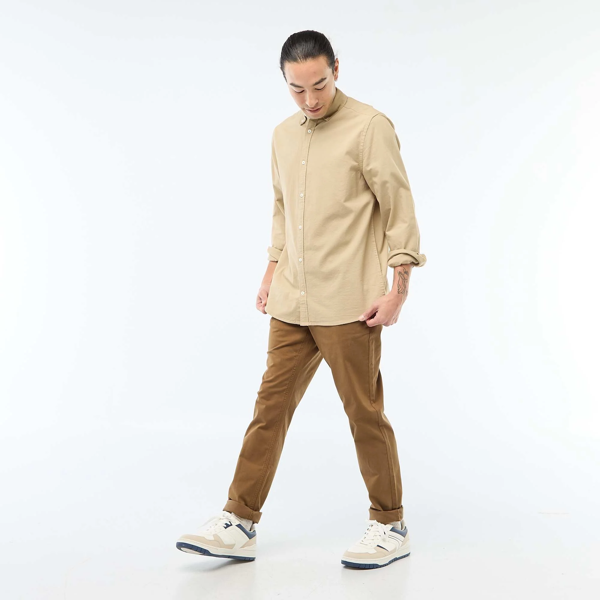Regular-fit Oxford shirt BEIGE - Image 2