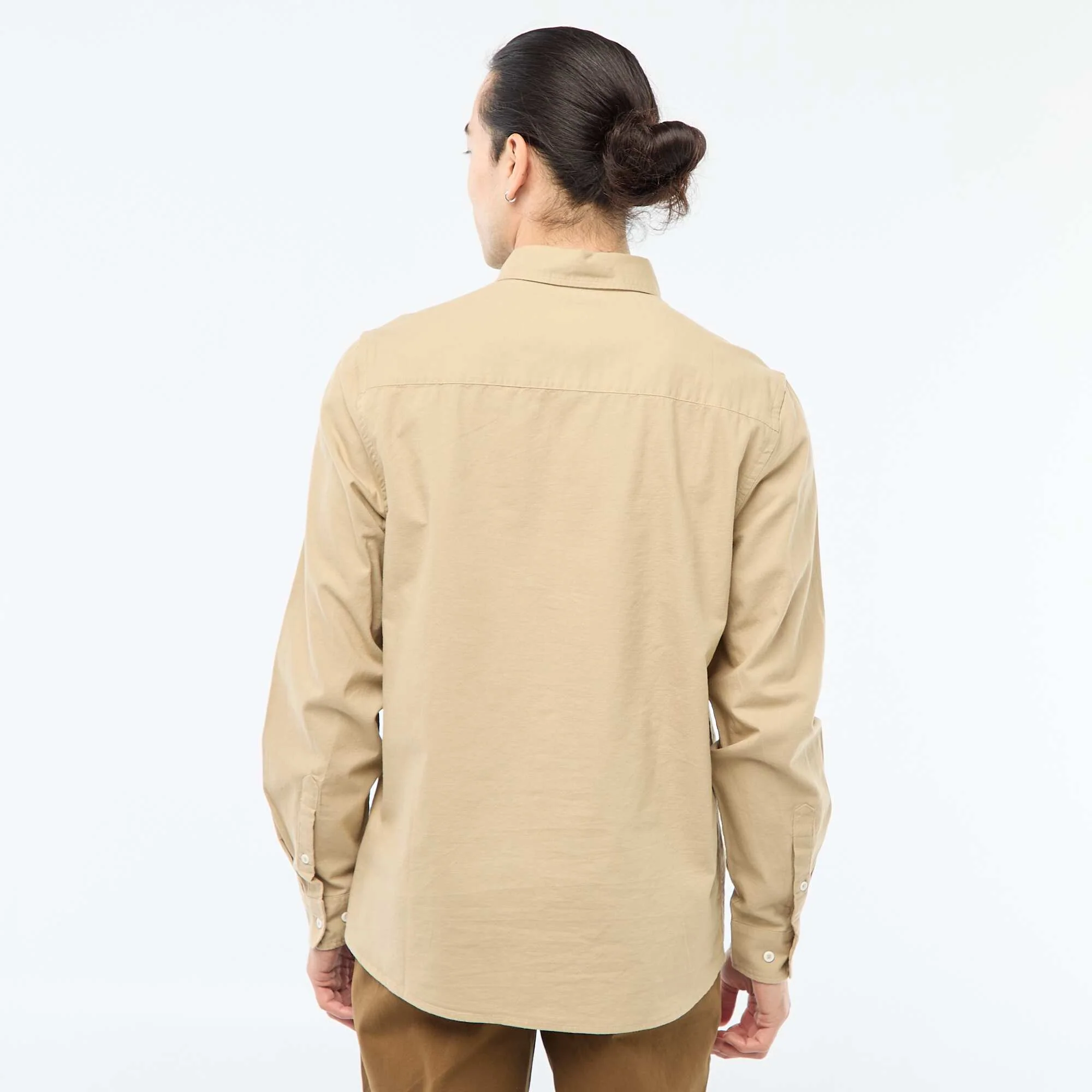 Regular-fit Oxford shirt BEIGE - Image 3