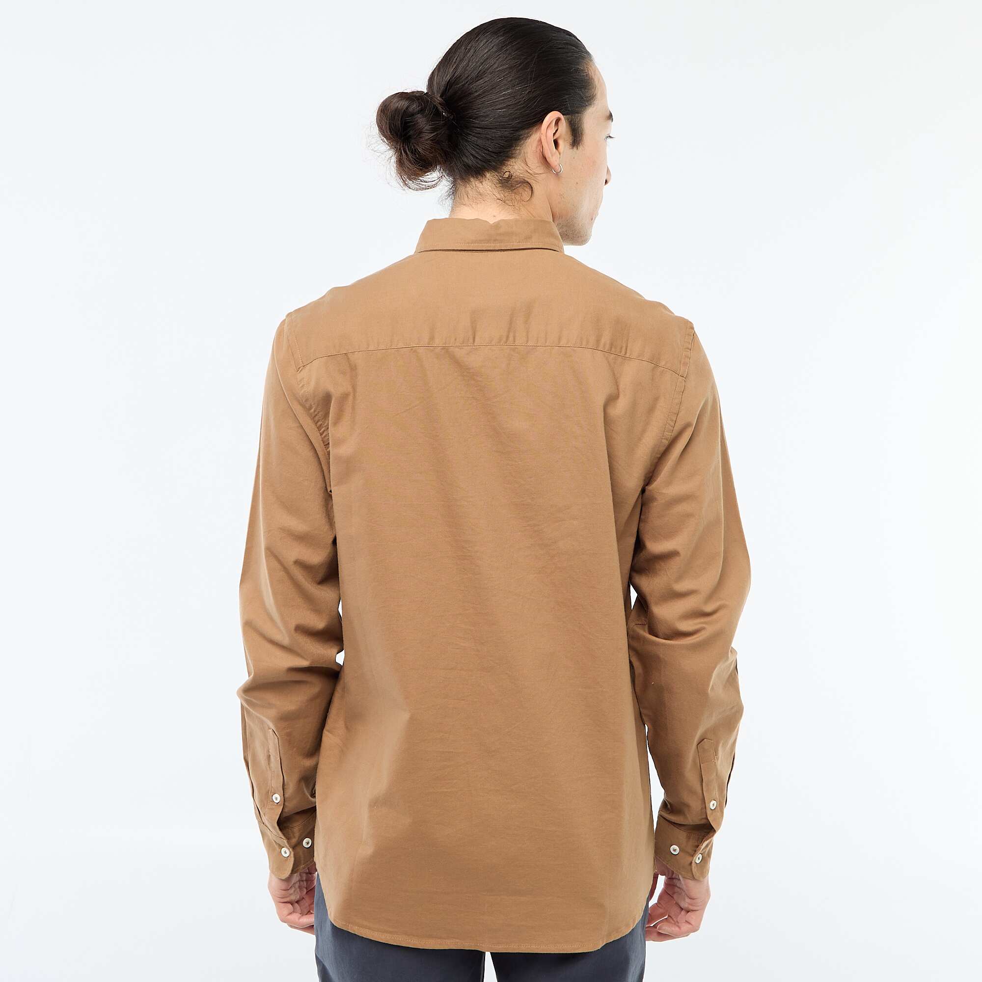 Regular-fit Oxford shirt BROWN - Image 4