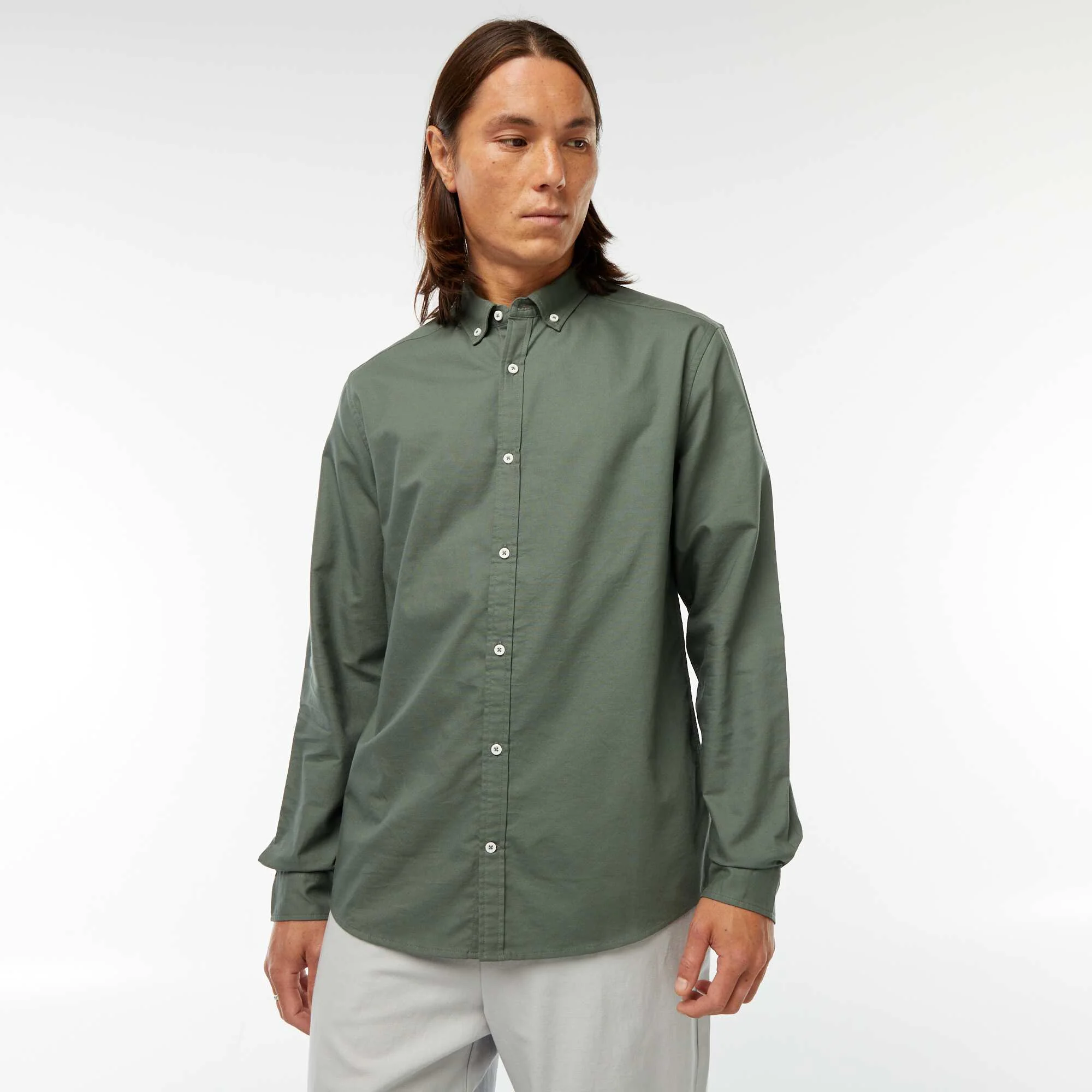 Regular-fit Oxford shirt GREEN