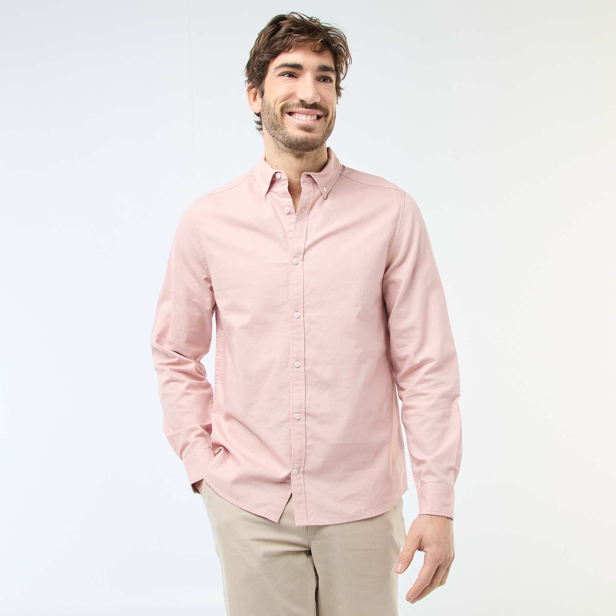 Regular-fit Oxford shirt PINK - Image 5