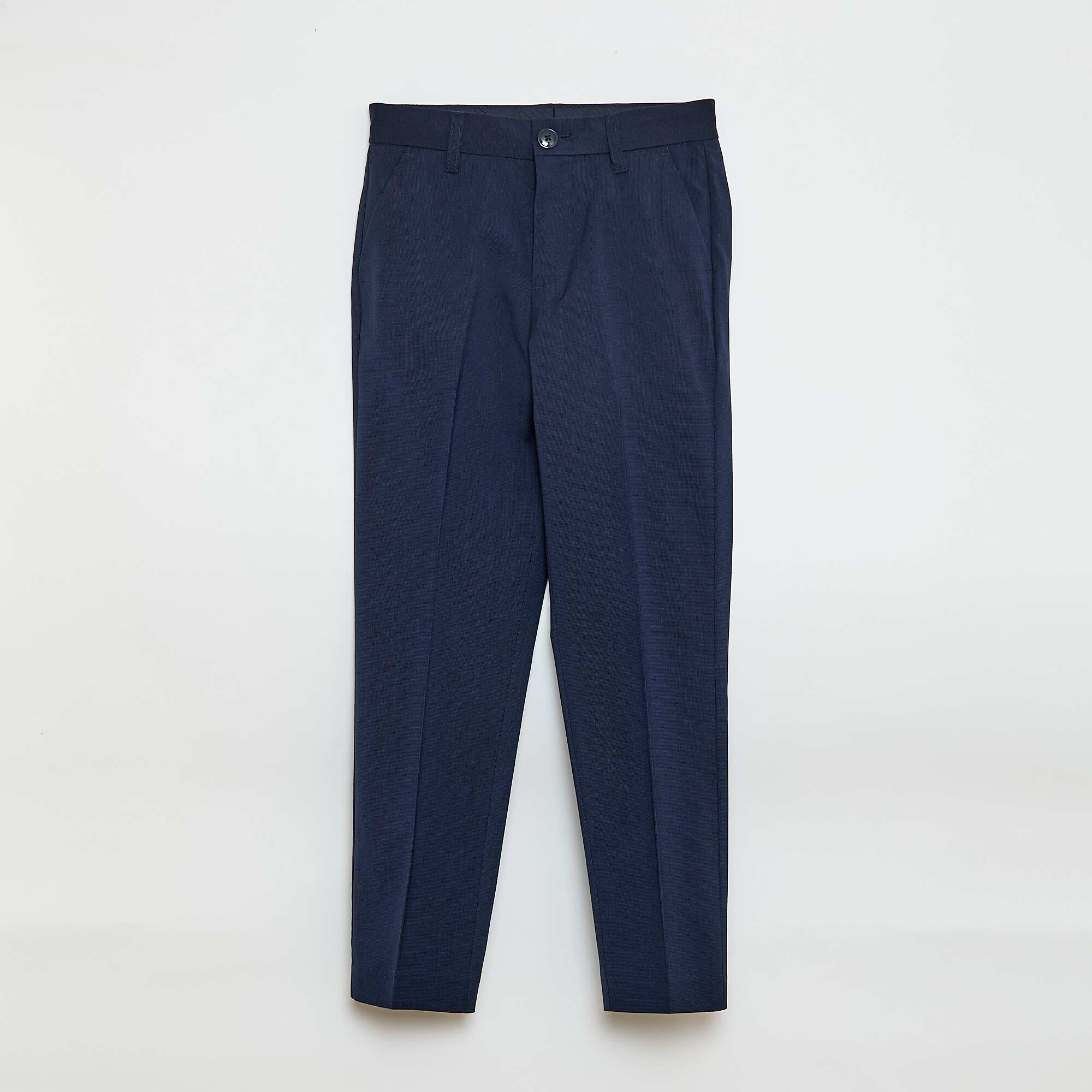 Regular Fit Plain Suit Trousers BLACK