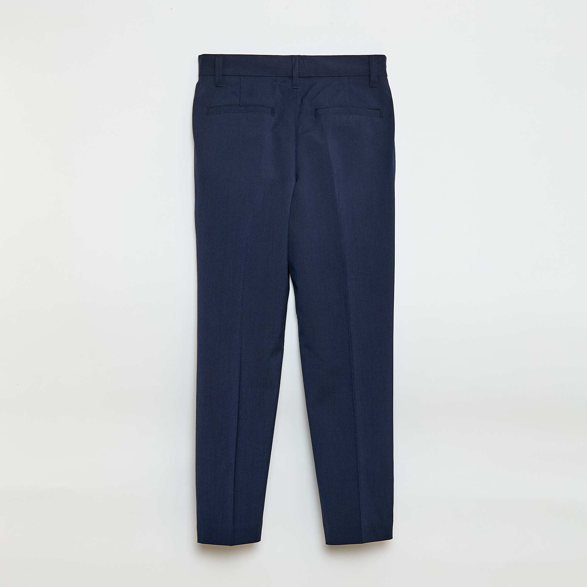 Regular Fit Plain Suit Trousers BLACK - Image 2