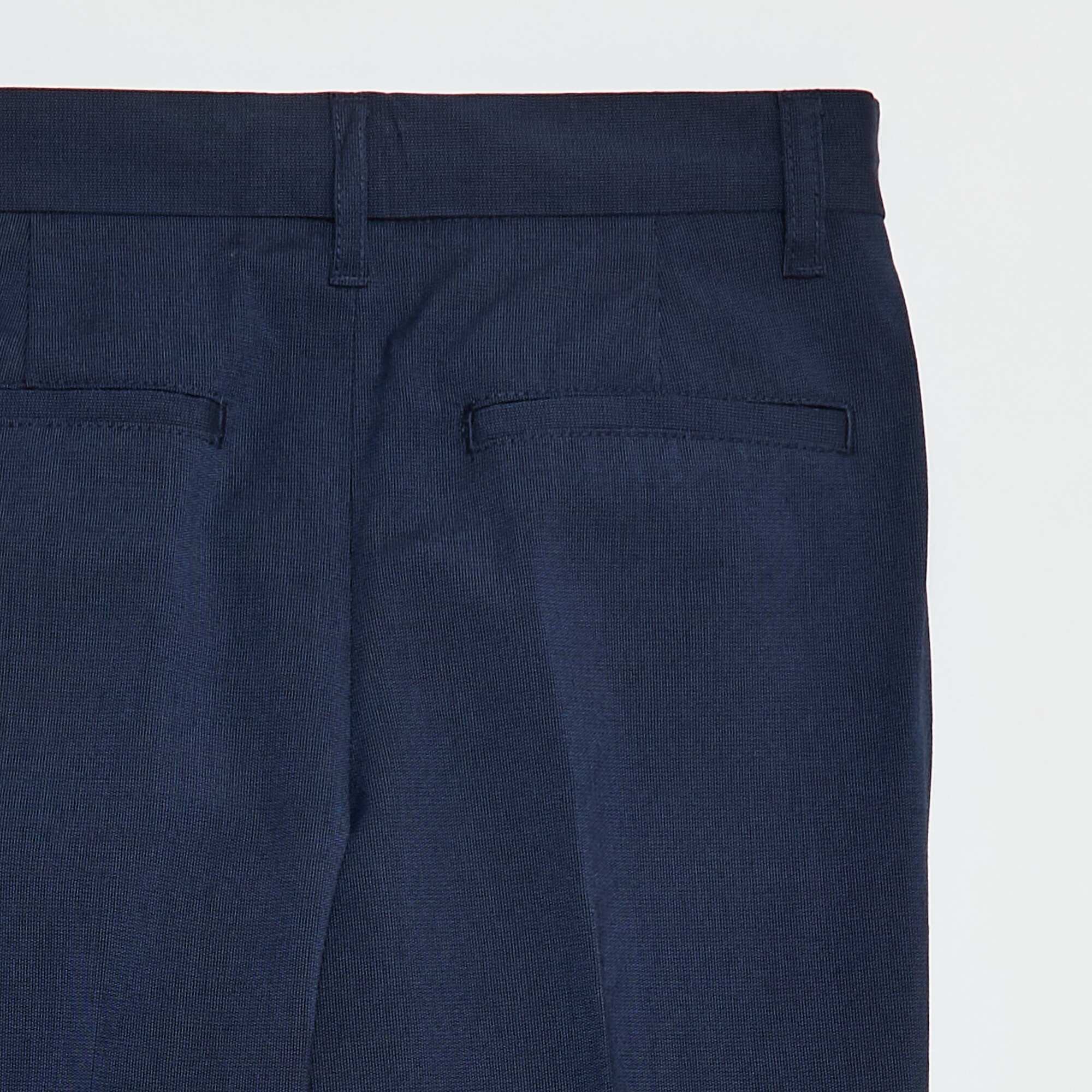 Regular Fit Plain Suit Trousers BLACK - Image 4