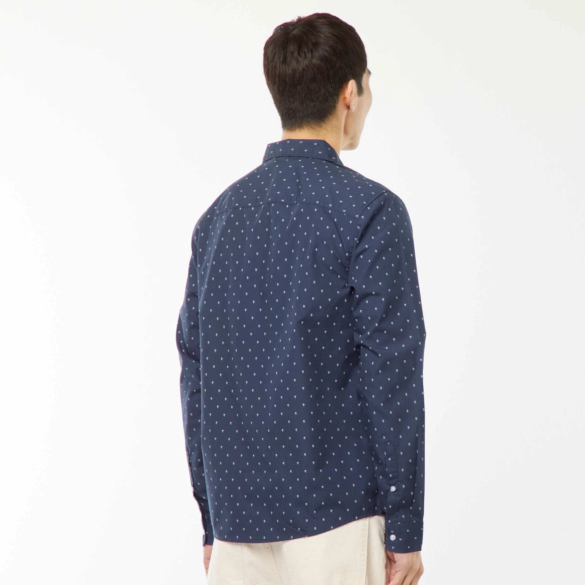 Regular fit polka dot shirt BLUE - Image 3