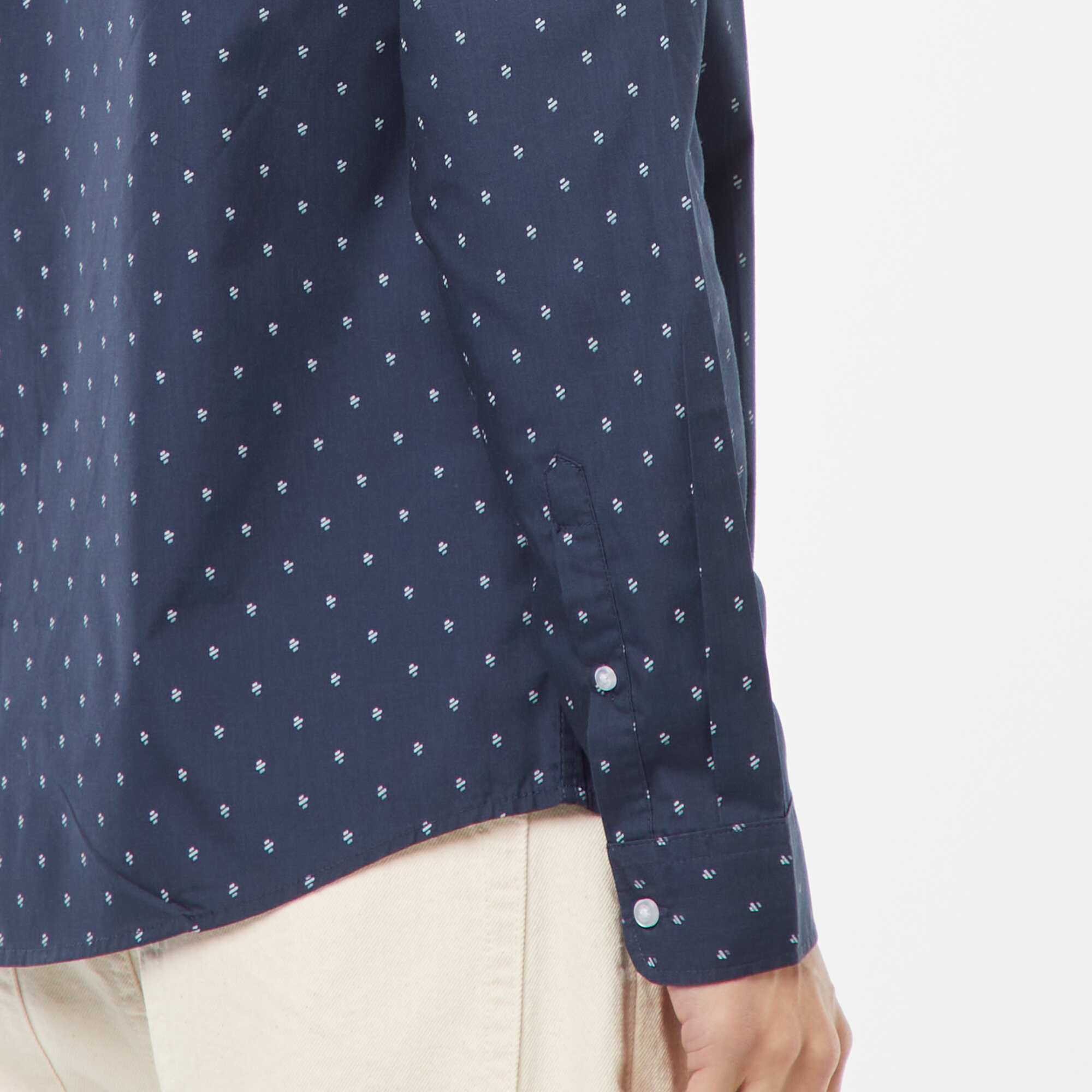Regular fit polka dot shirt BLUE - Image 5