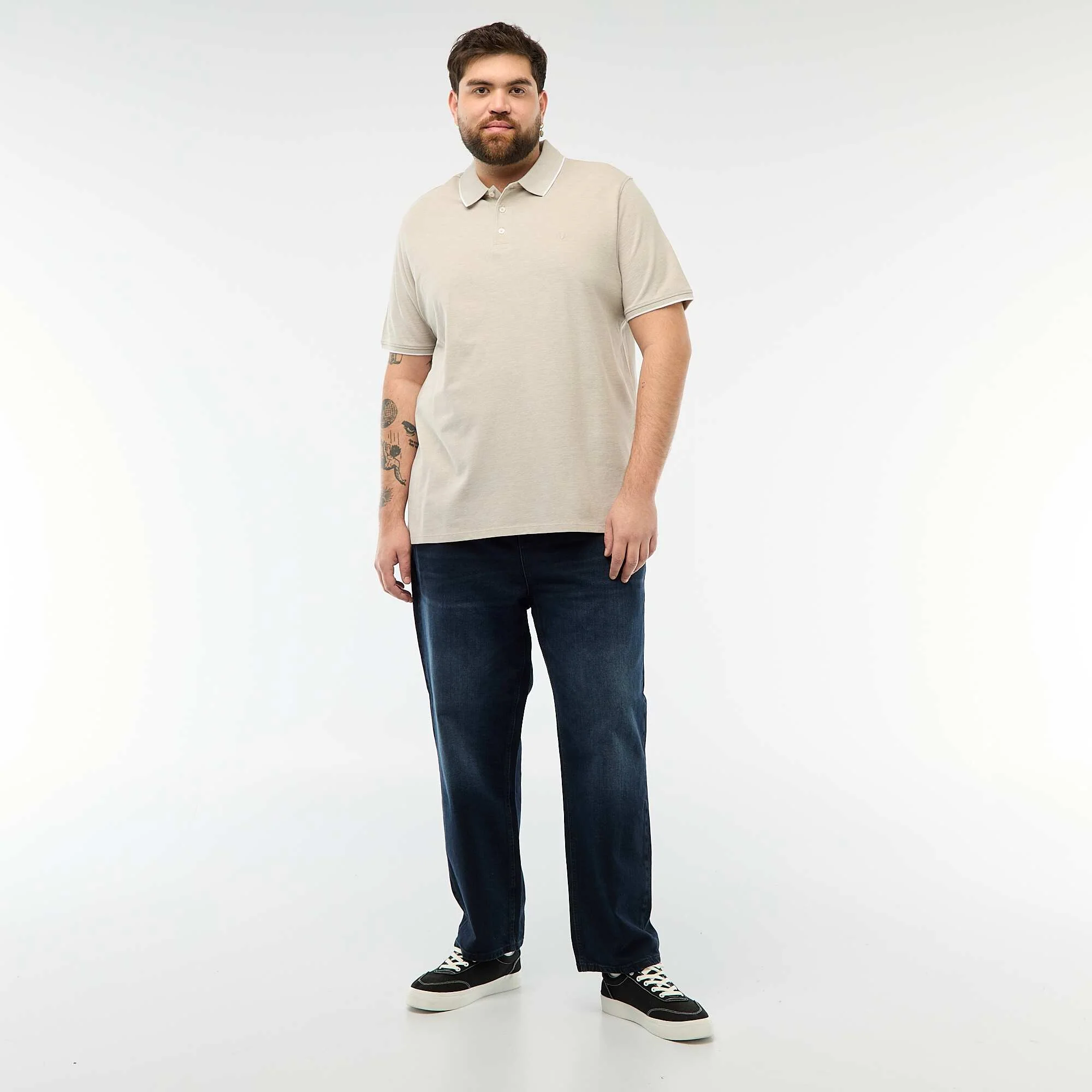 Regular fit polo shirt BEIGE - Image 2