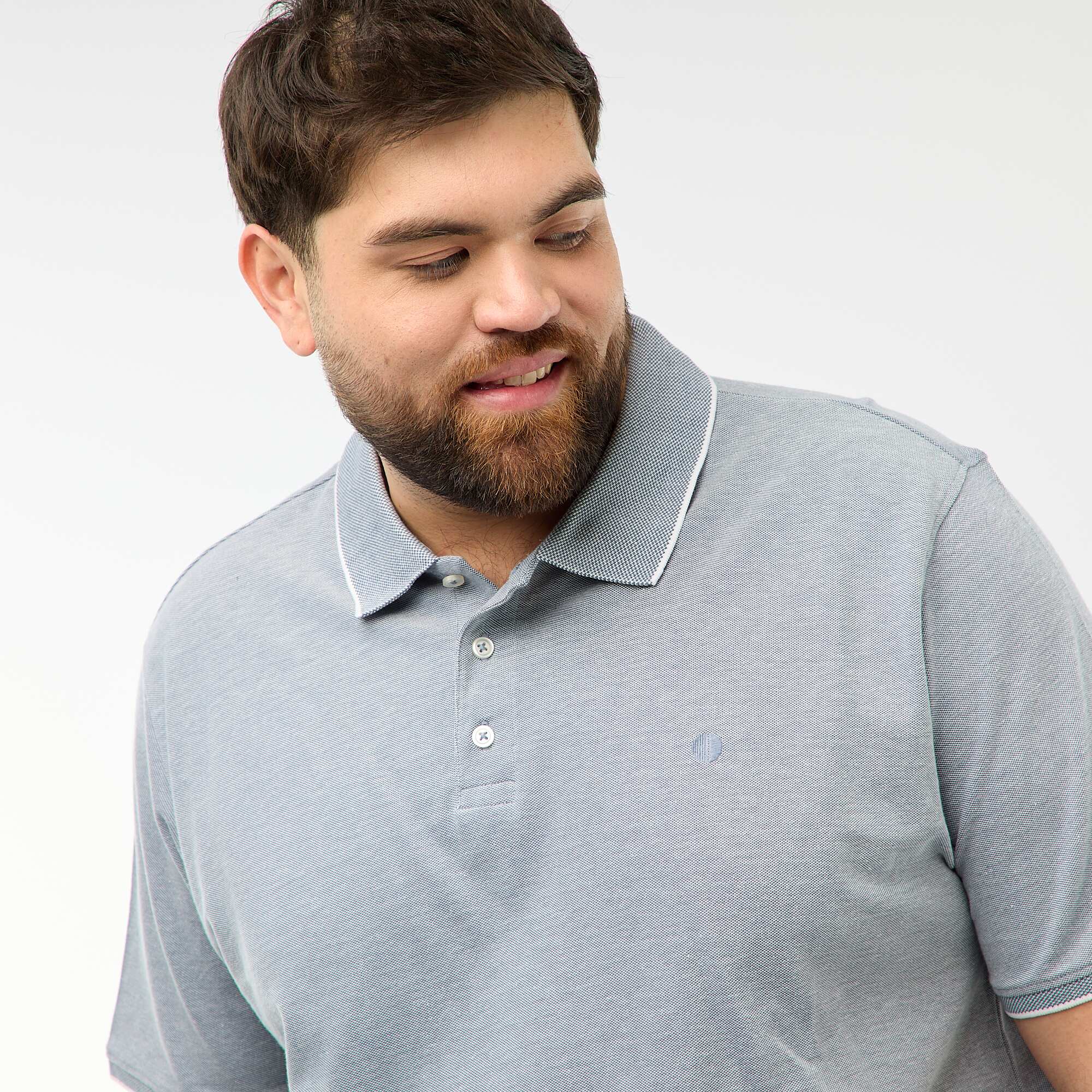 Regular fit polo shirt BLUE - Image 4