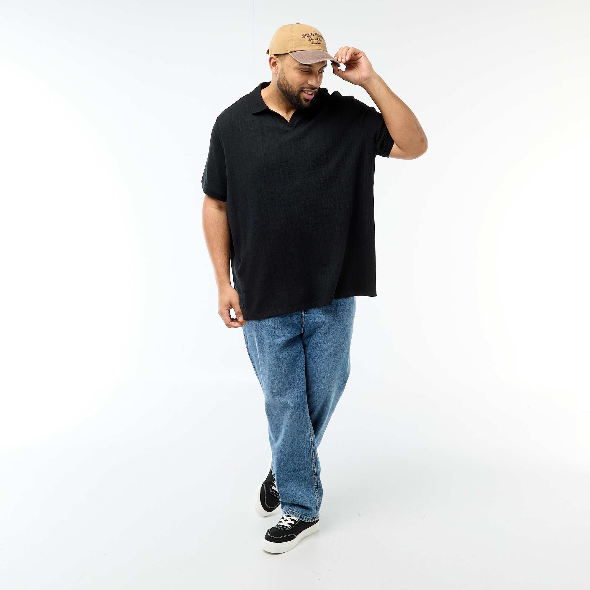 Regular Fit Short-Sleeve Polo Shirt BLACK - Image 2
