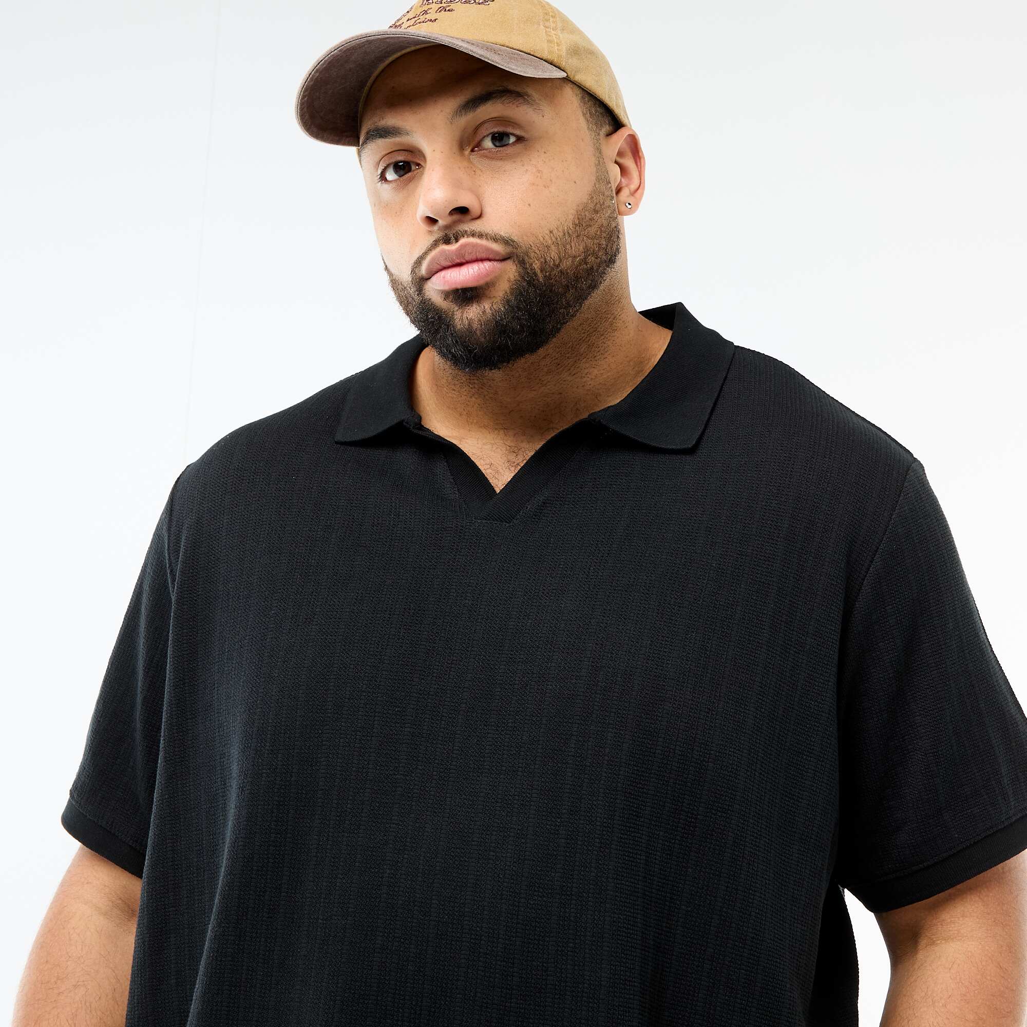 Regular Fit Short-Sleeve Polo Shirt BLACK - Image 4
