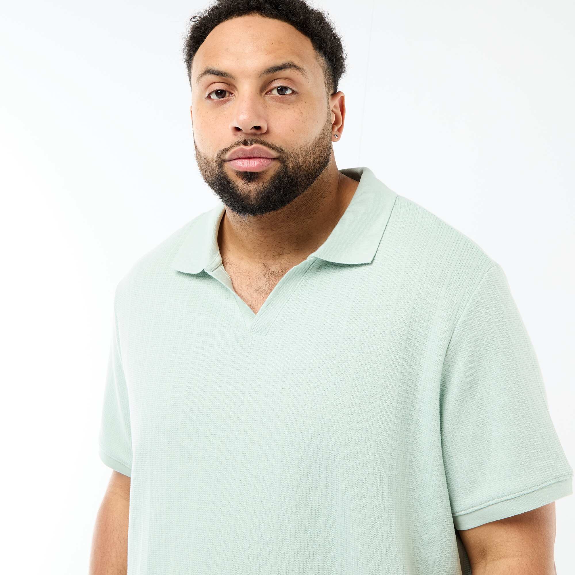 Regular Fit Short-Sleeve Polo Shirt BLUE - Image 4