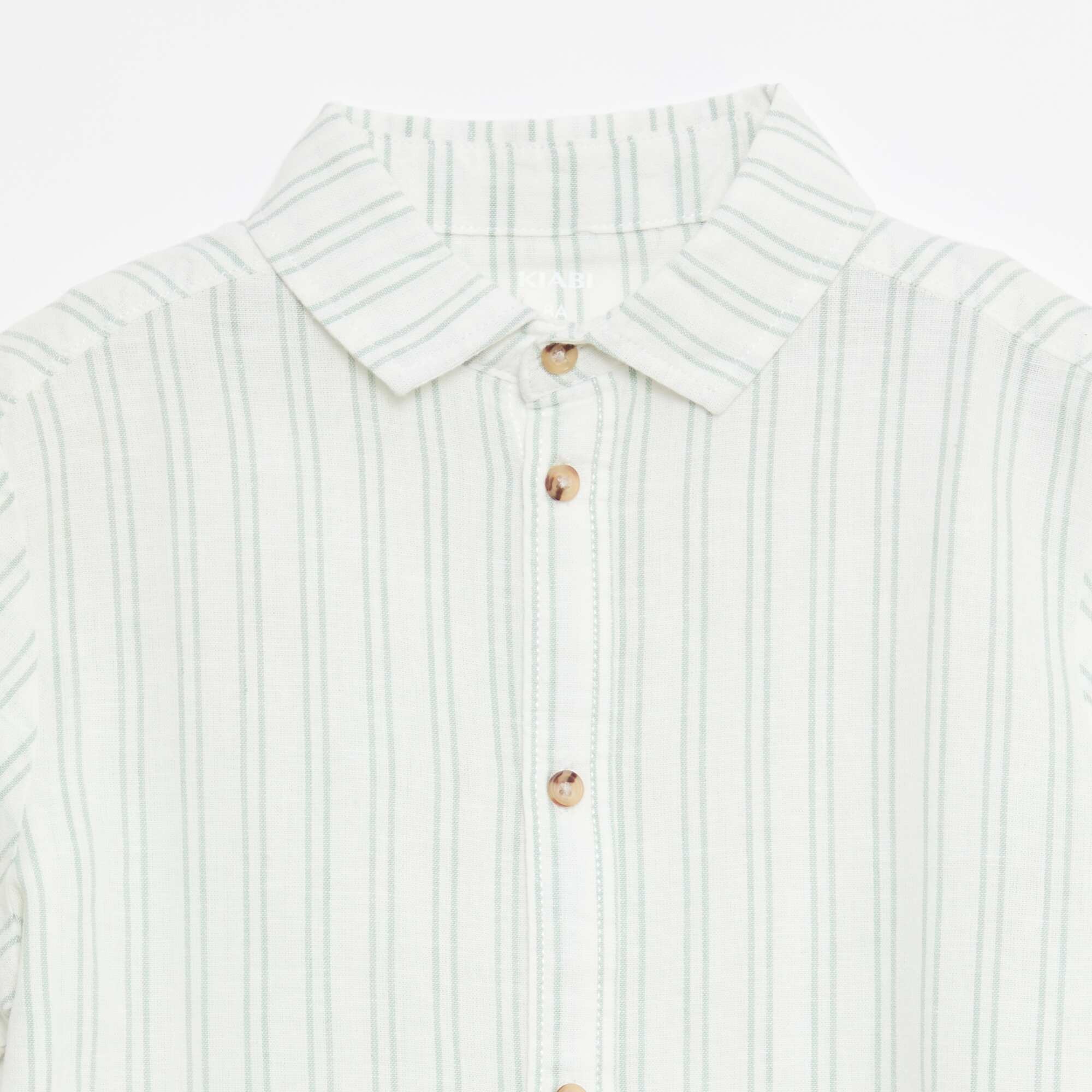 Regular Fit Striped Cotton Shirt WHITE - Image 2