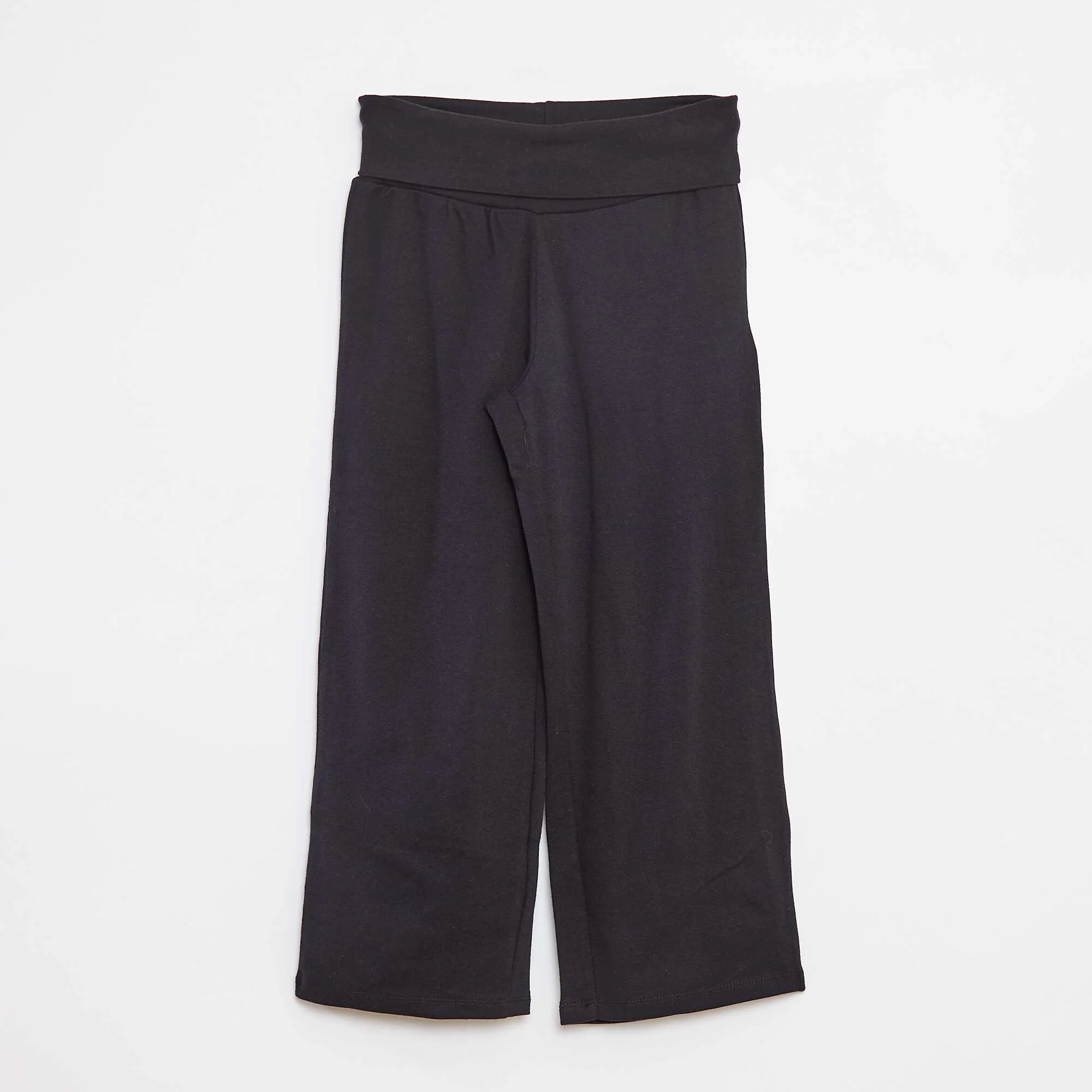 Regular-fit trousers with elasticated waist BLACK