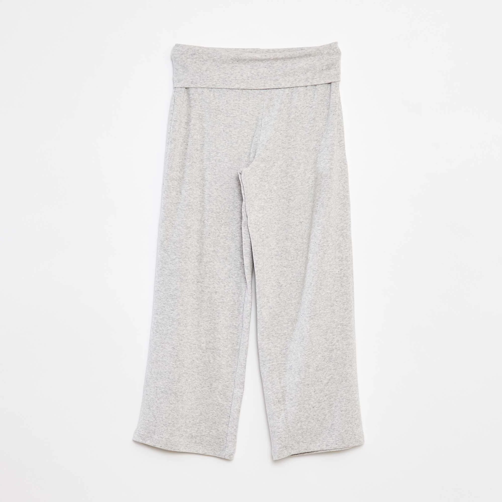 Regular-fit trousers with elasticated waist GREY