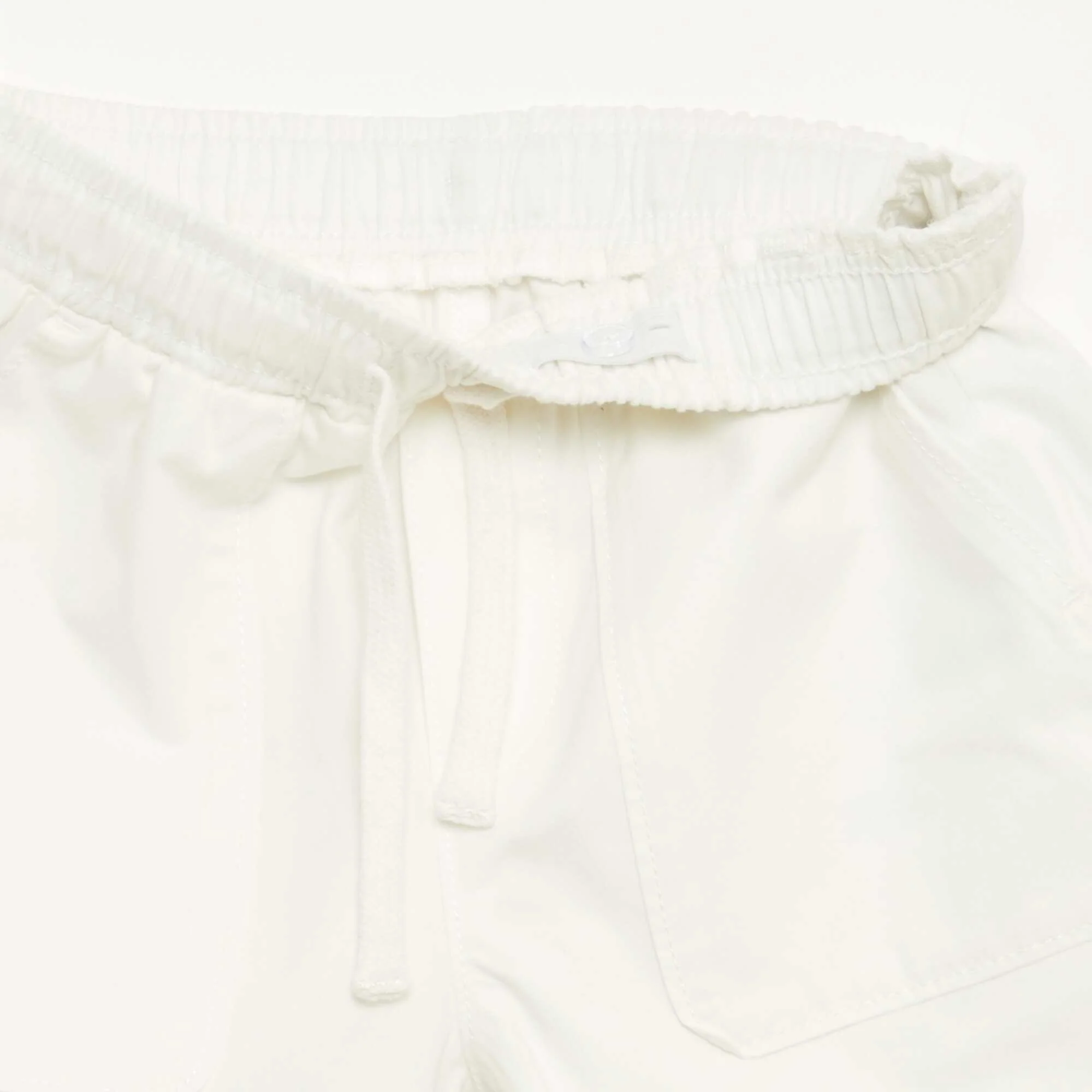 Regular/Straight Fit Pants with Tie Cords WHITE - Image 2
