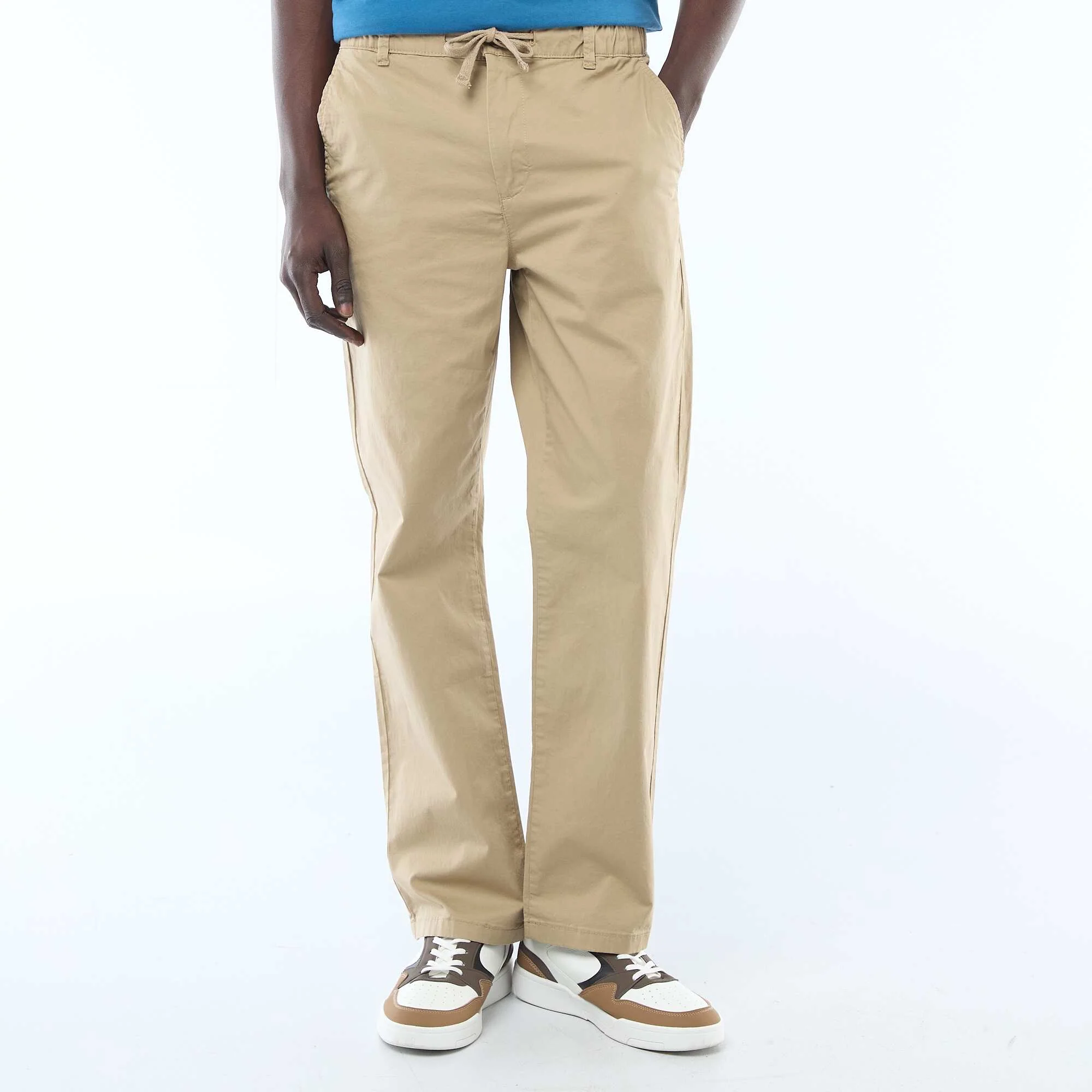 Regular Twill Trousers BEIGE - Image 2