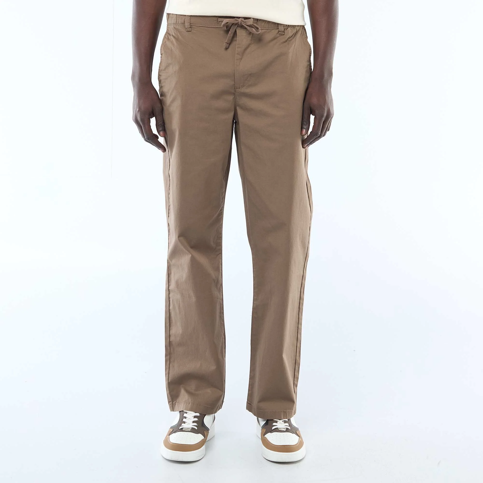 Regular Twill Trousers BROWN - Image 2