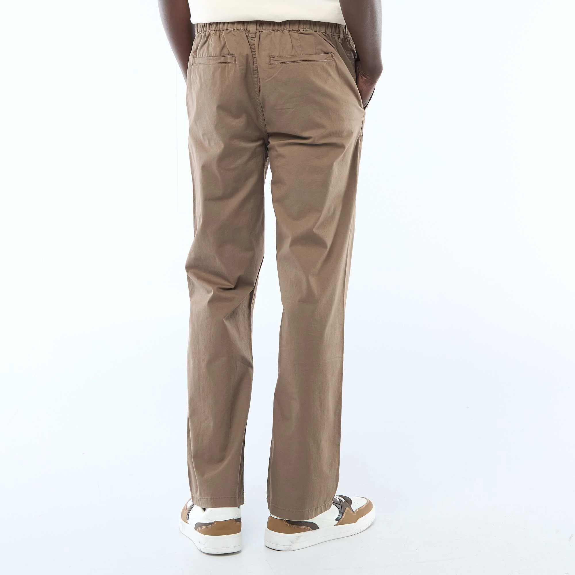 Regular Twill Trousers BROWN - Image 3