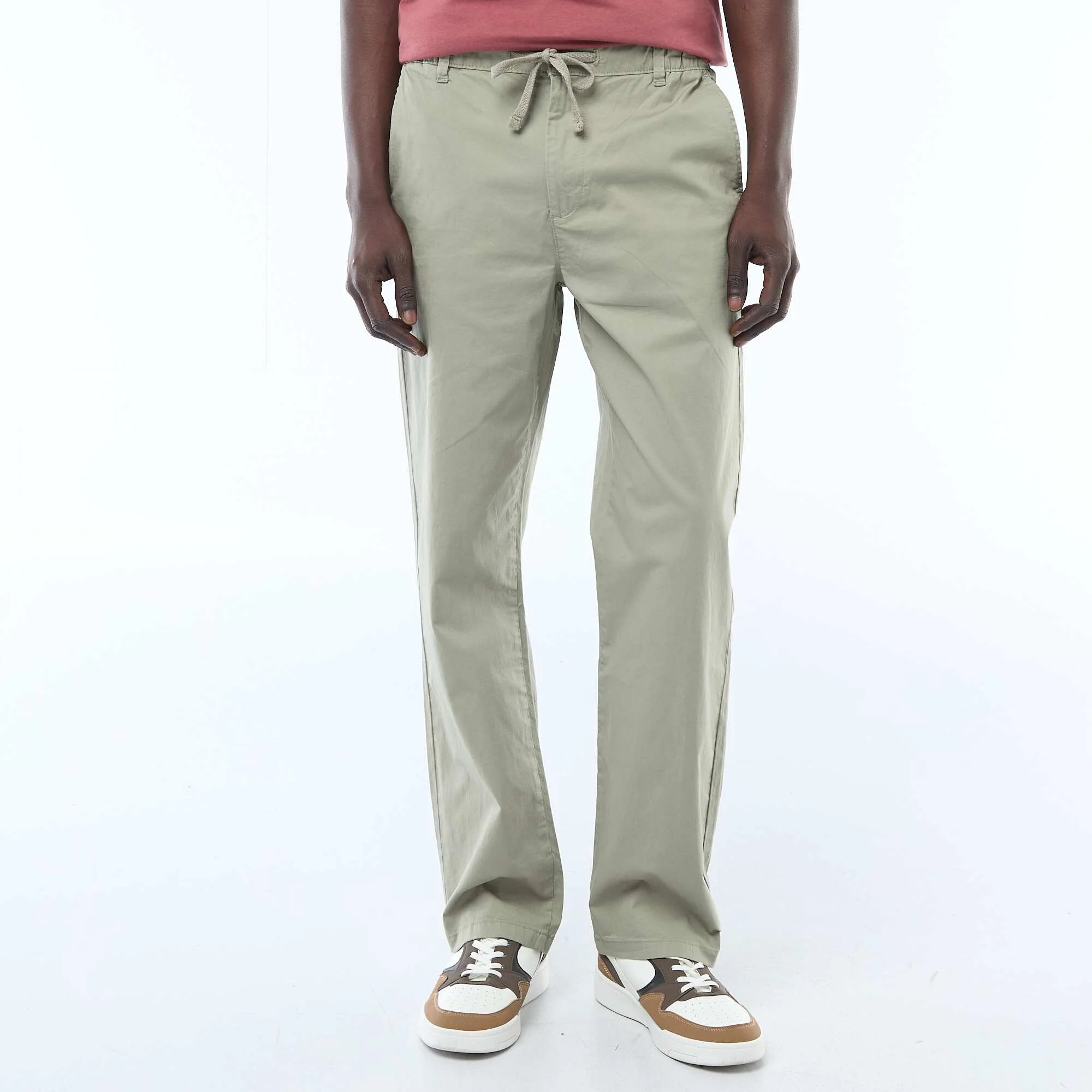 Regular Twill Trousers GREEN - Image 2